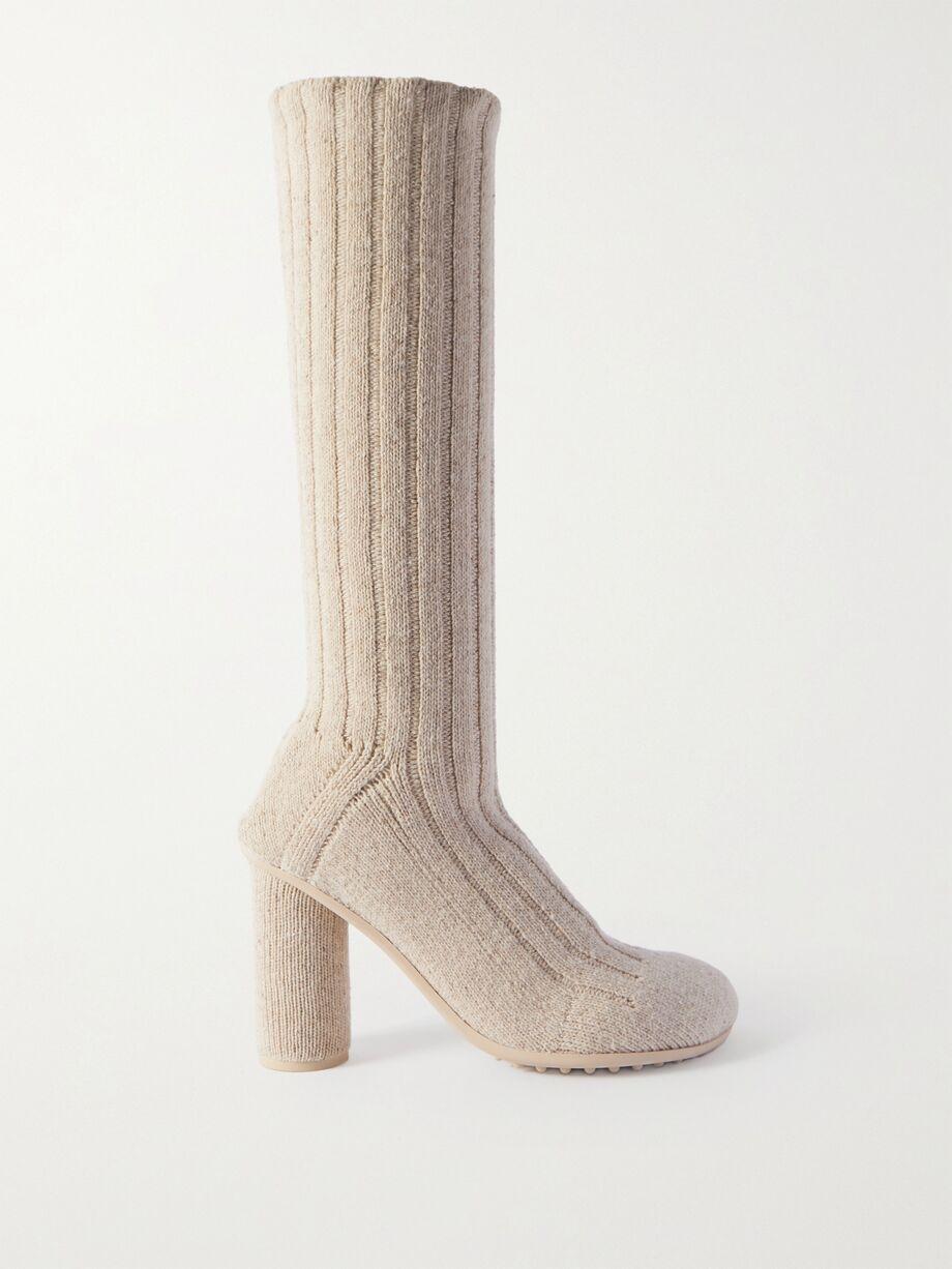 Atomic ribbed-knit knee-boots by BOTTEGA VENETA