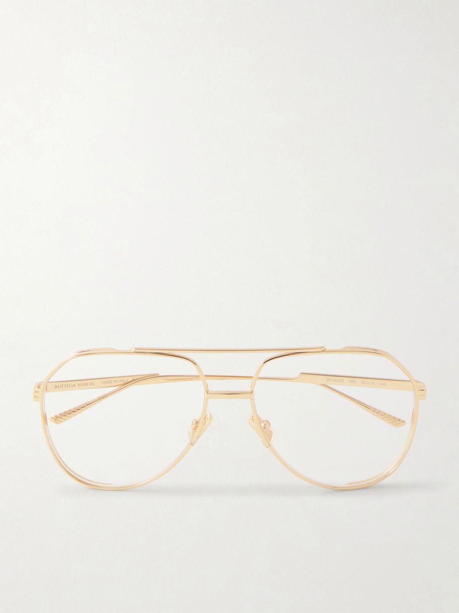 Aviator-frame metal sunglasses by BOTTEGA VENETA
