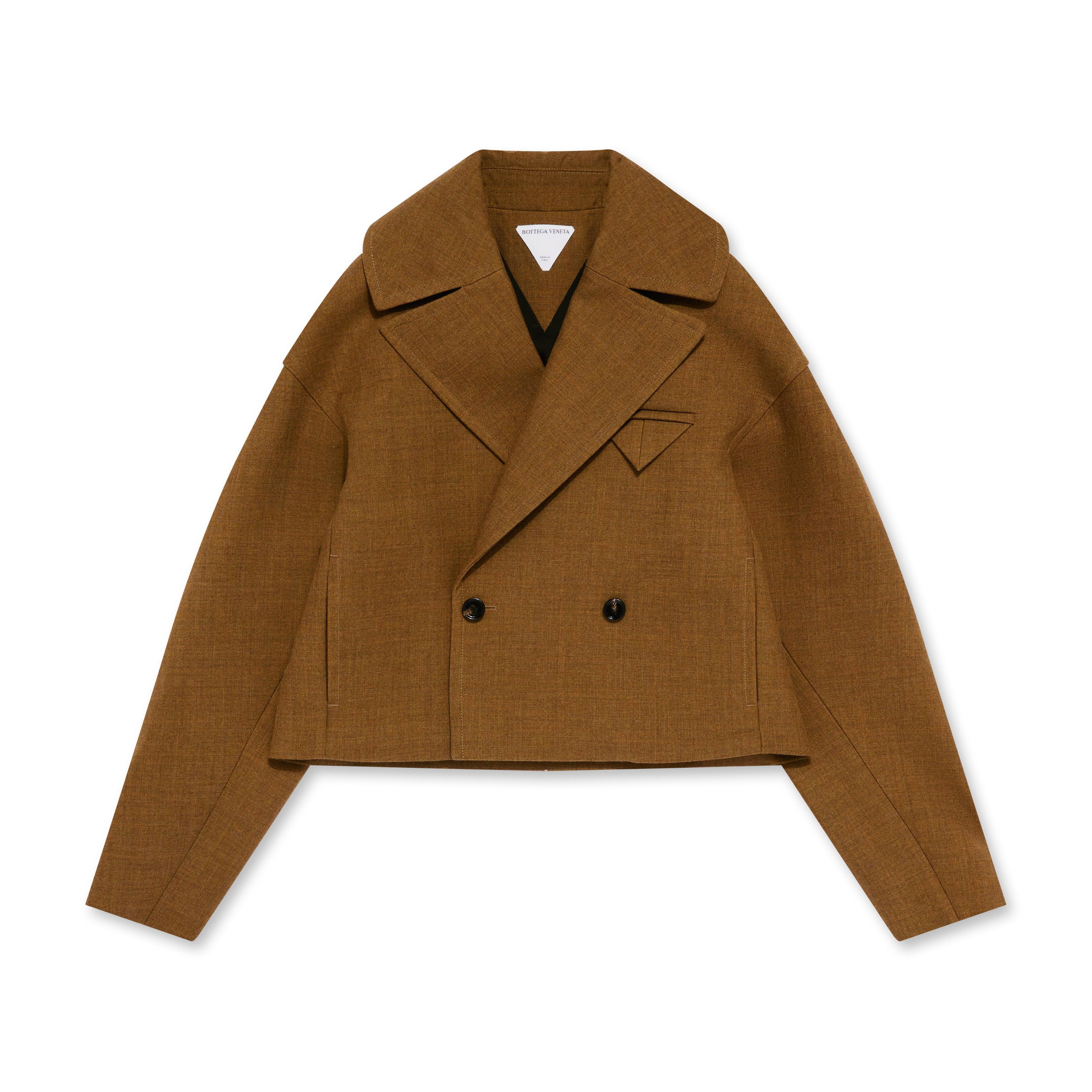 BOTTEGA VENETA - Women's Structured Split Wool Blouson - (Brown) by BOTTEGA VENETA