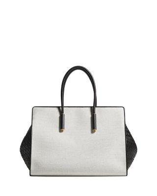 Barbara Canvas & Intrecciato Leather Tote by BOTTEGA VENETA