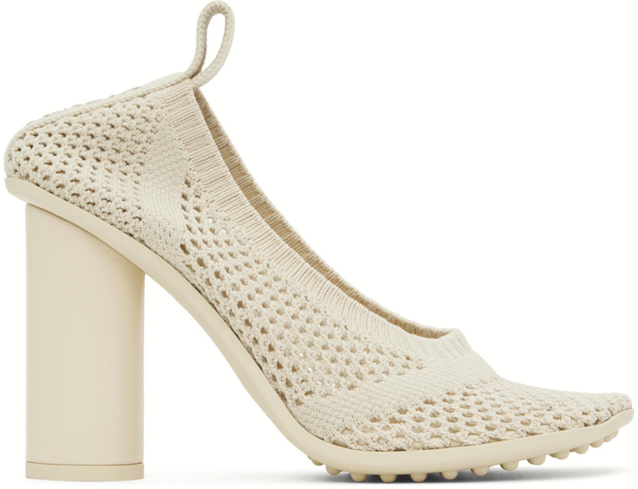 Beige Atomic Pump Heels by BOTTEGA VENETA