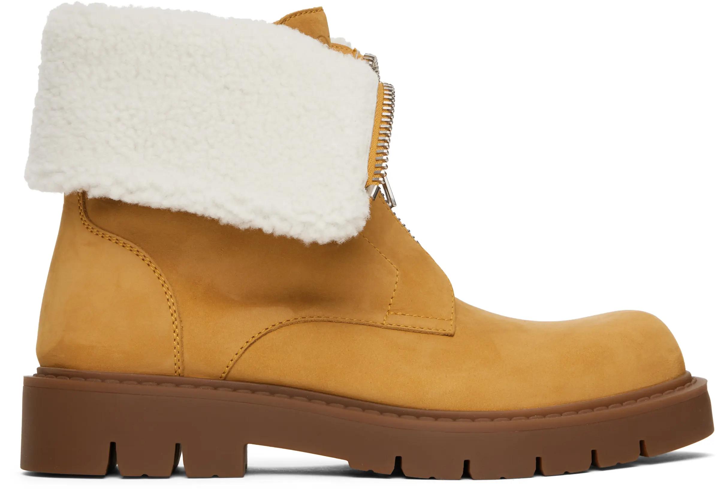 Beige Haddock Ankle Boots by BOTTEGA VENETA