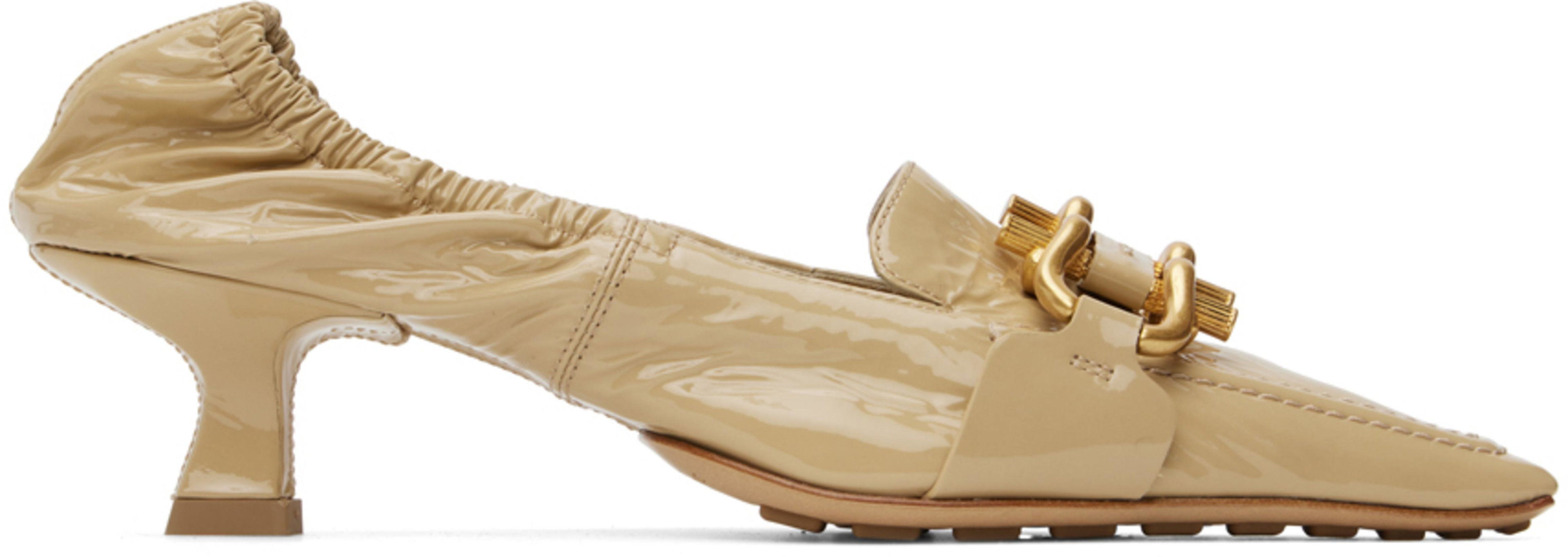 Beige Madame Heels by BOTTEGA VENETA