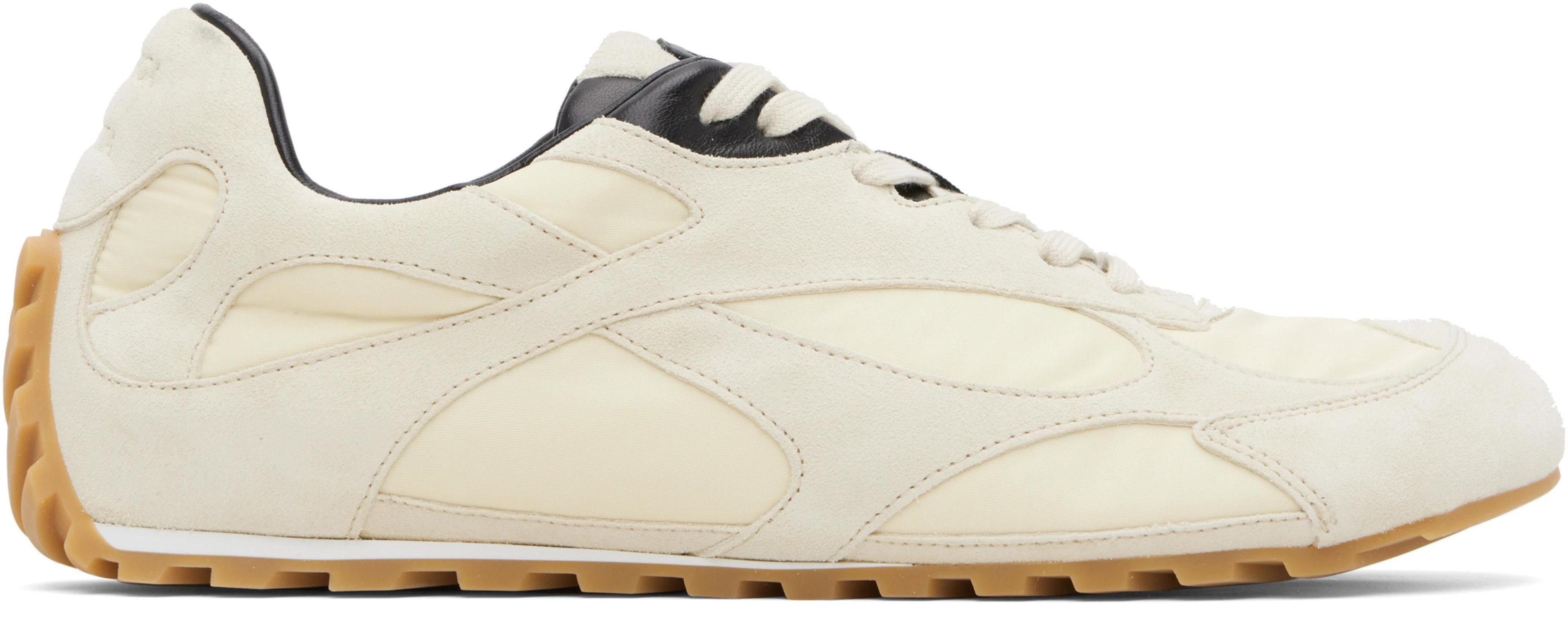 Beige Orbit Flash Sneakers by BOTTEGA VENETA