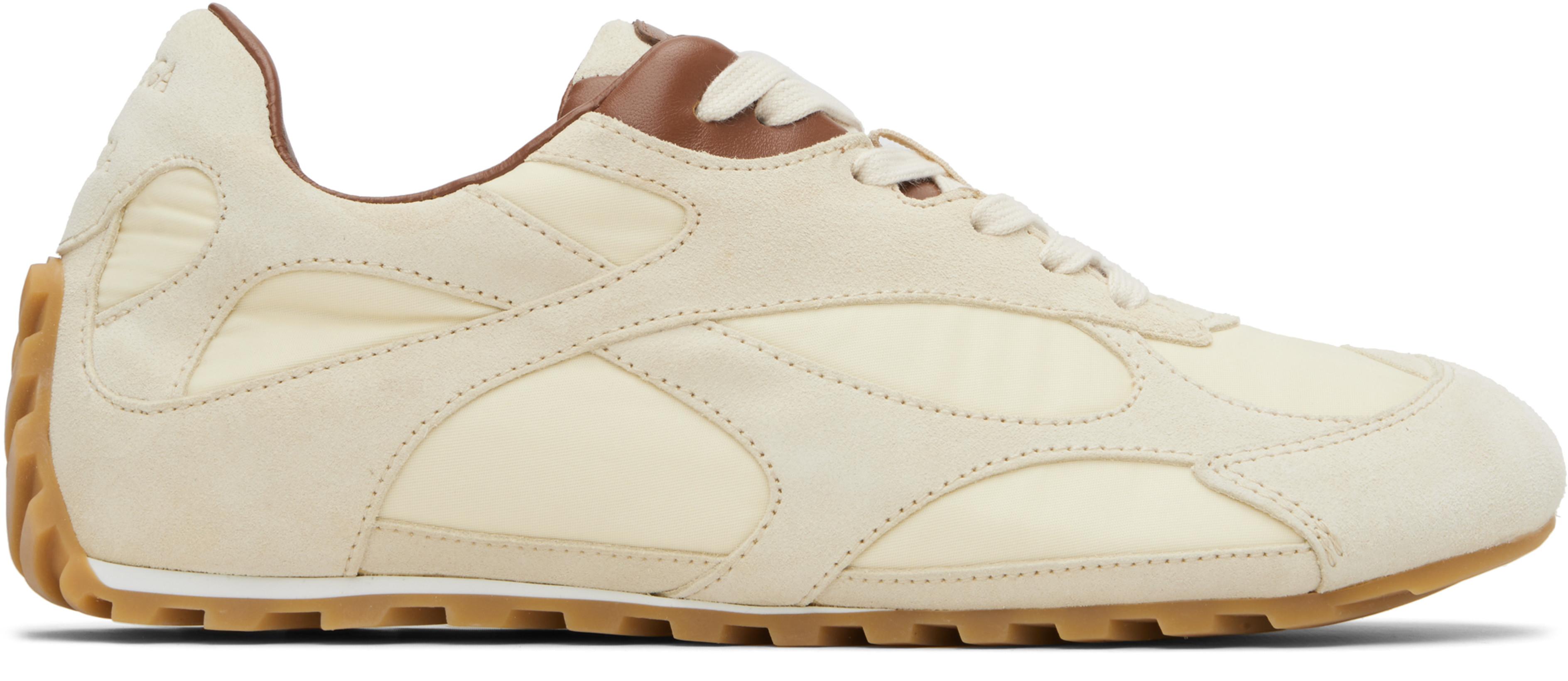Beige Orbit Flash Sneakers by BOTTEGA VENETA
