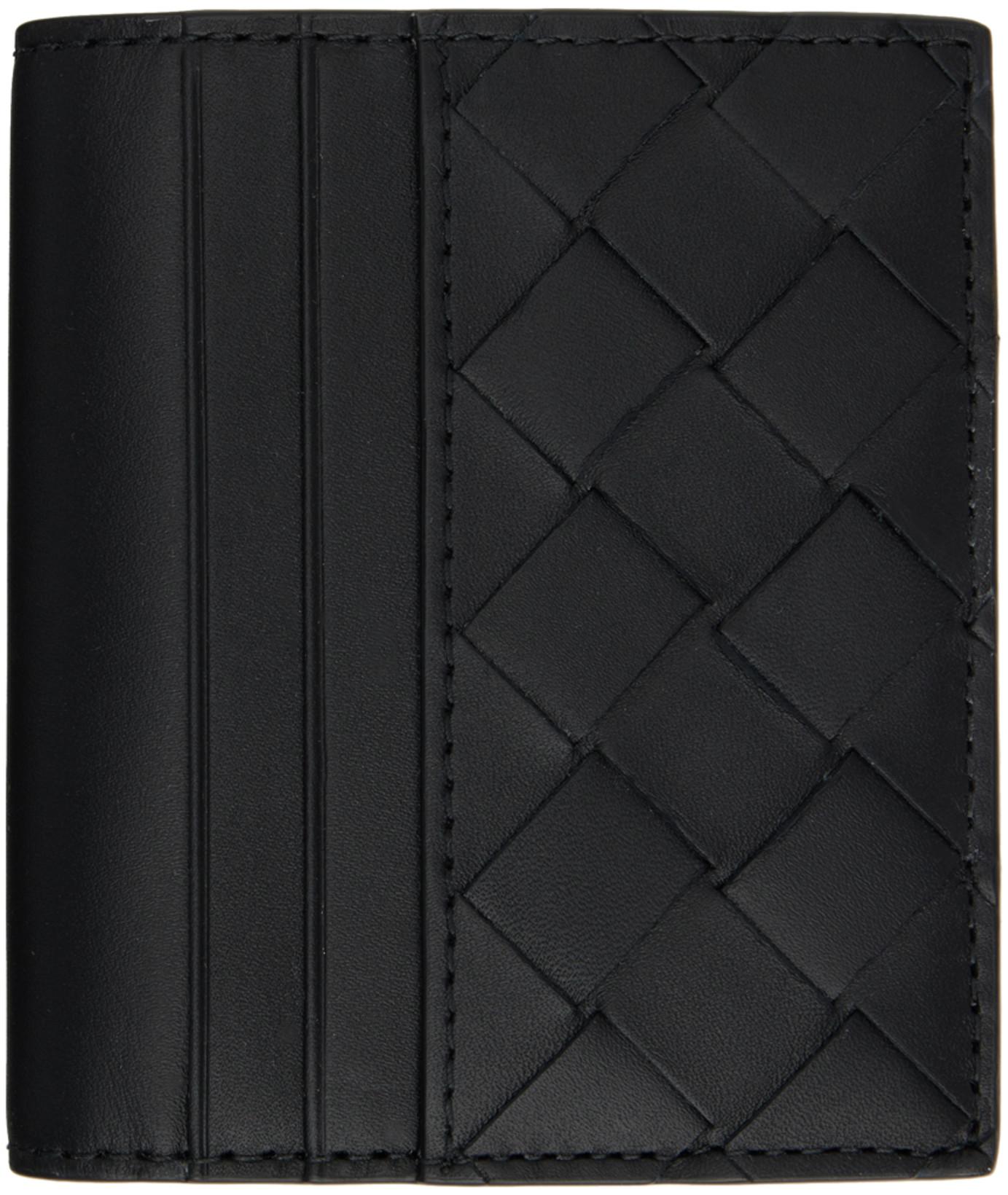 Black 15 Bi-Fold Bill Wallet by BOTTEGA VENETA
