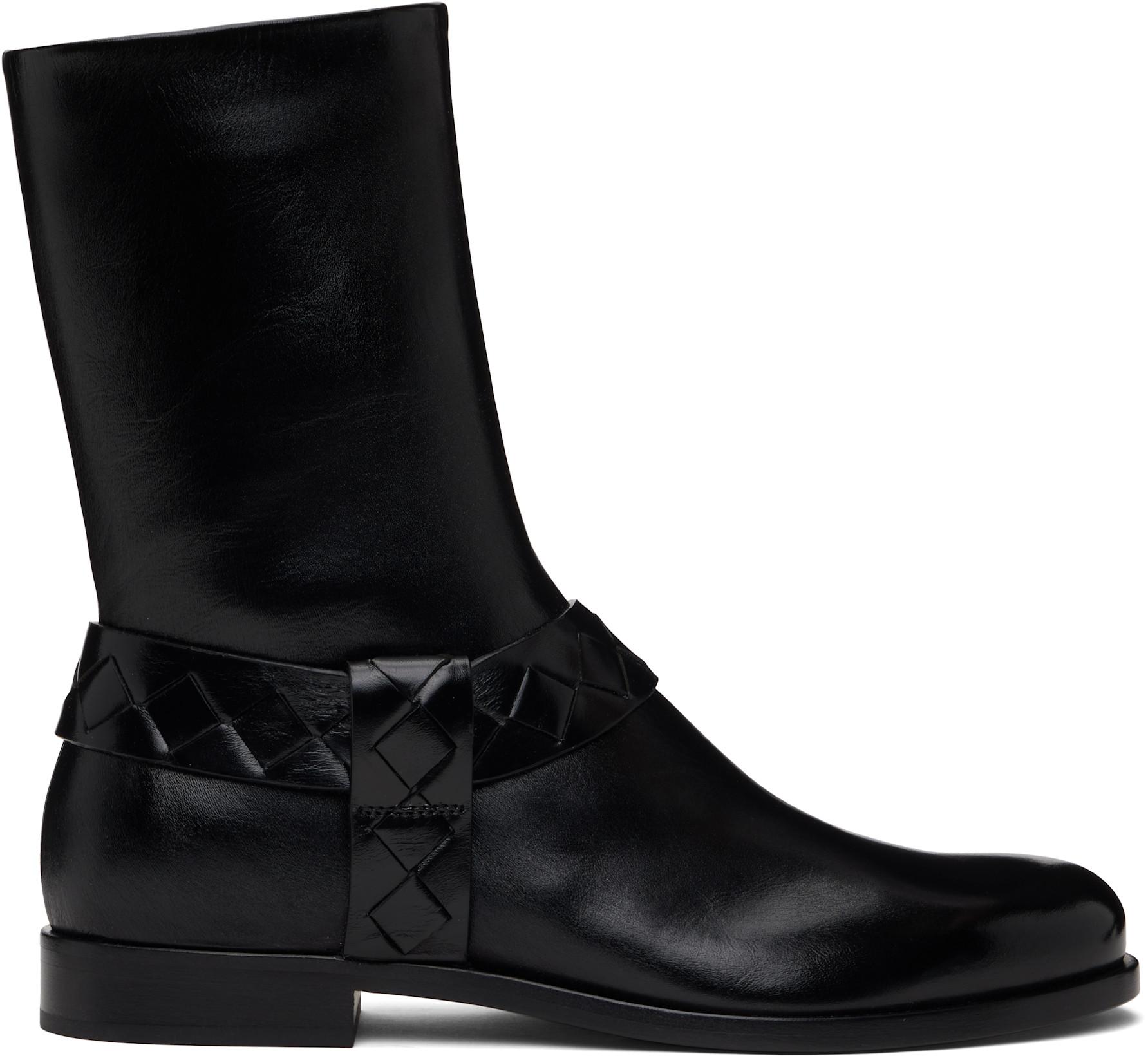 Black Achille Boots by BOTTEGA VENETA