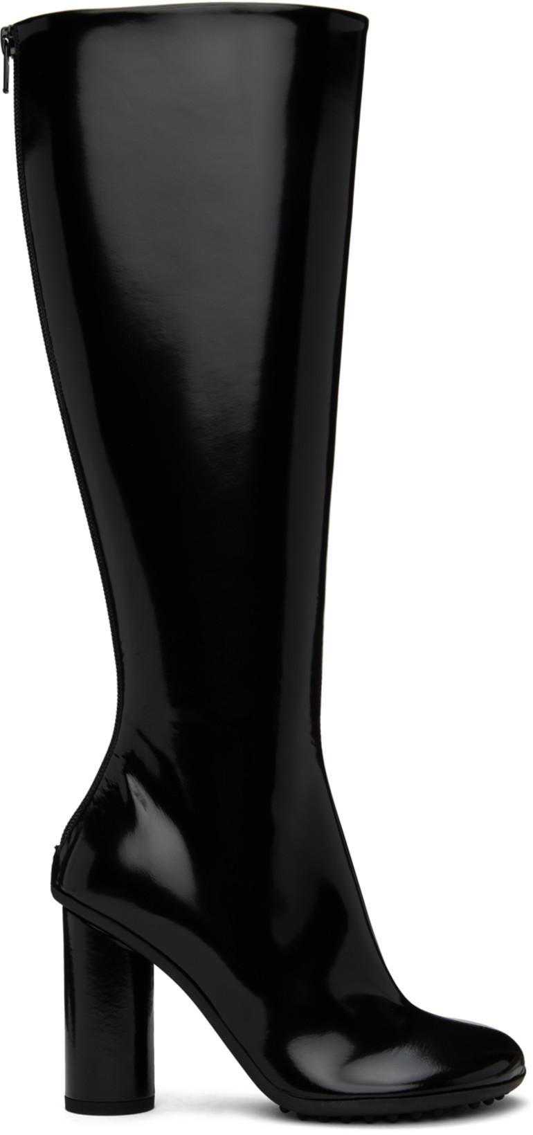 Black Atomic Tall Boots by BOTTEGA VENETA
