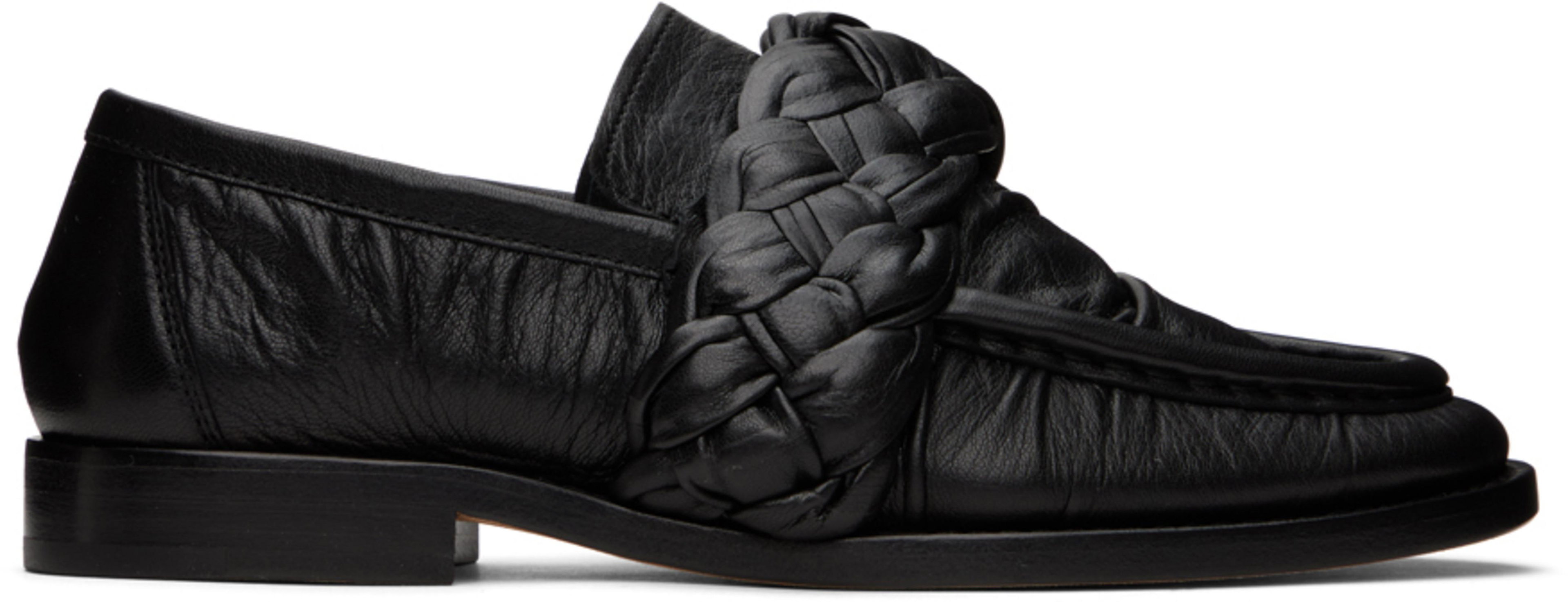 Black Braided Loafers by BOTTEGA VENETA