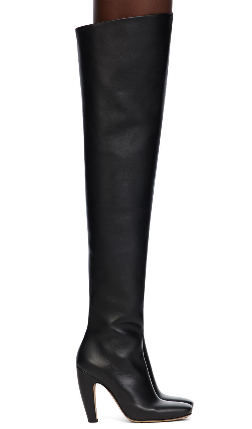 Black Canalazzo Boots by BOTTEGA VENETA