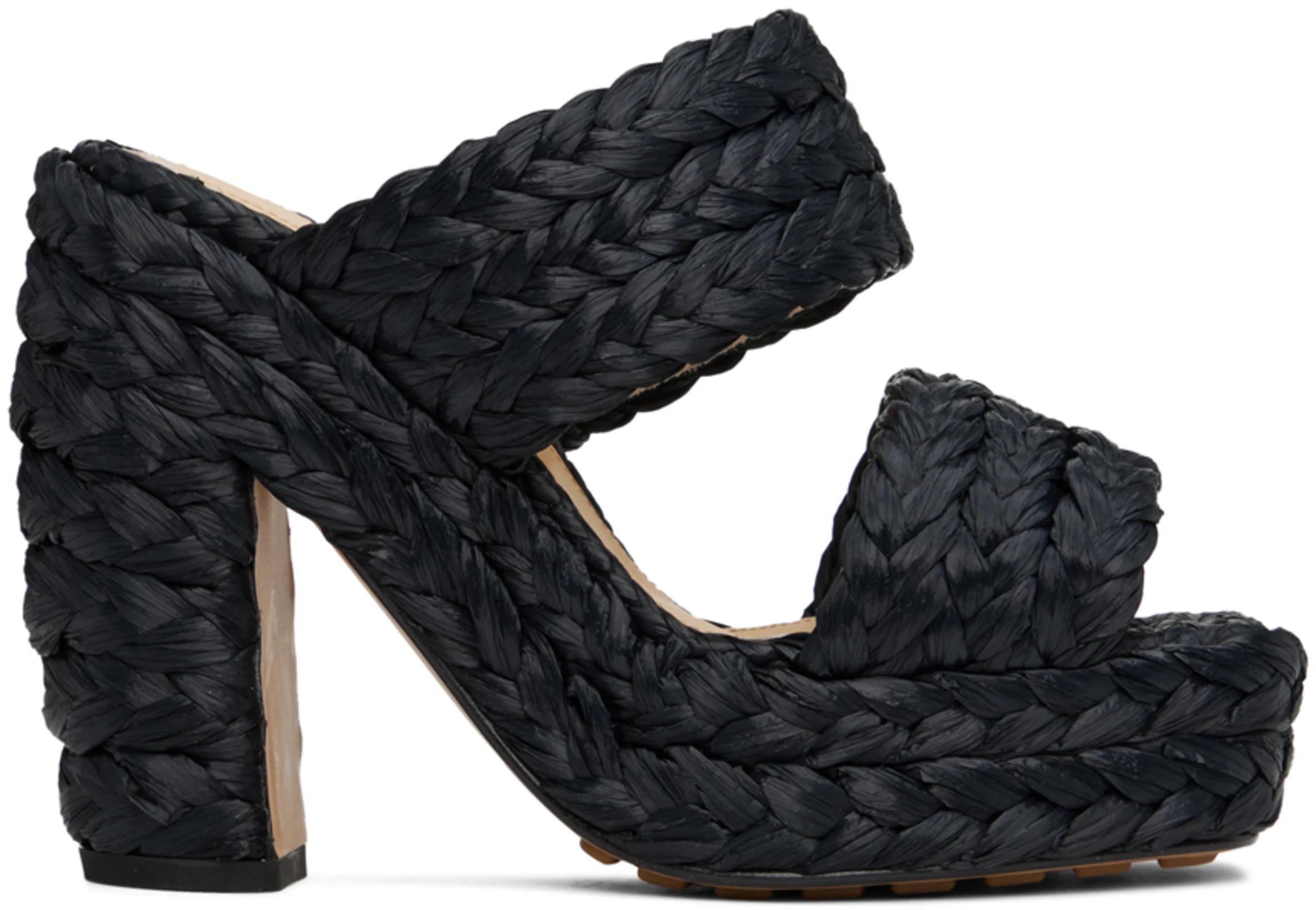 Black Canalazzo Sandals by BOTTEGA VENETA
