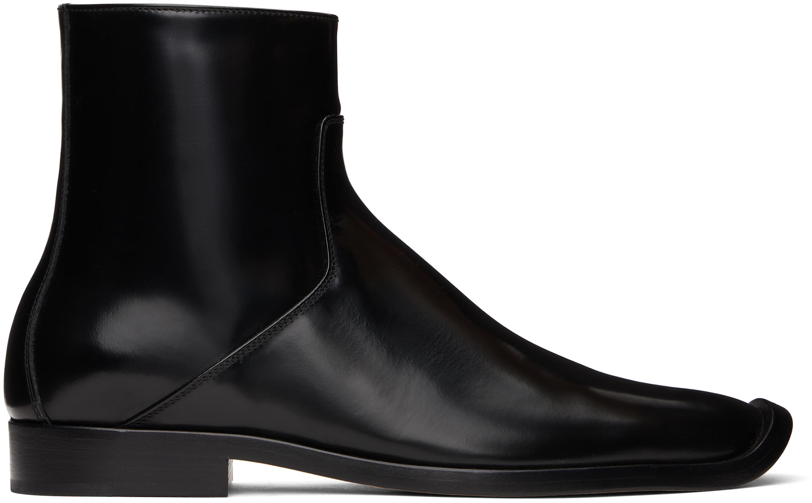 Black Comma Ankle Boots by BOTTEGA VENETA