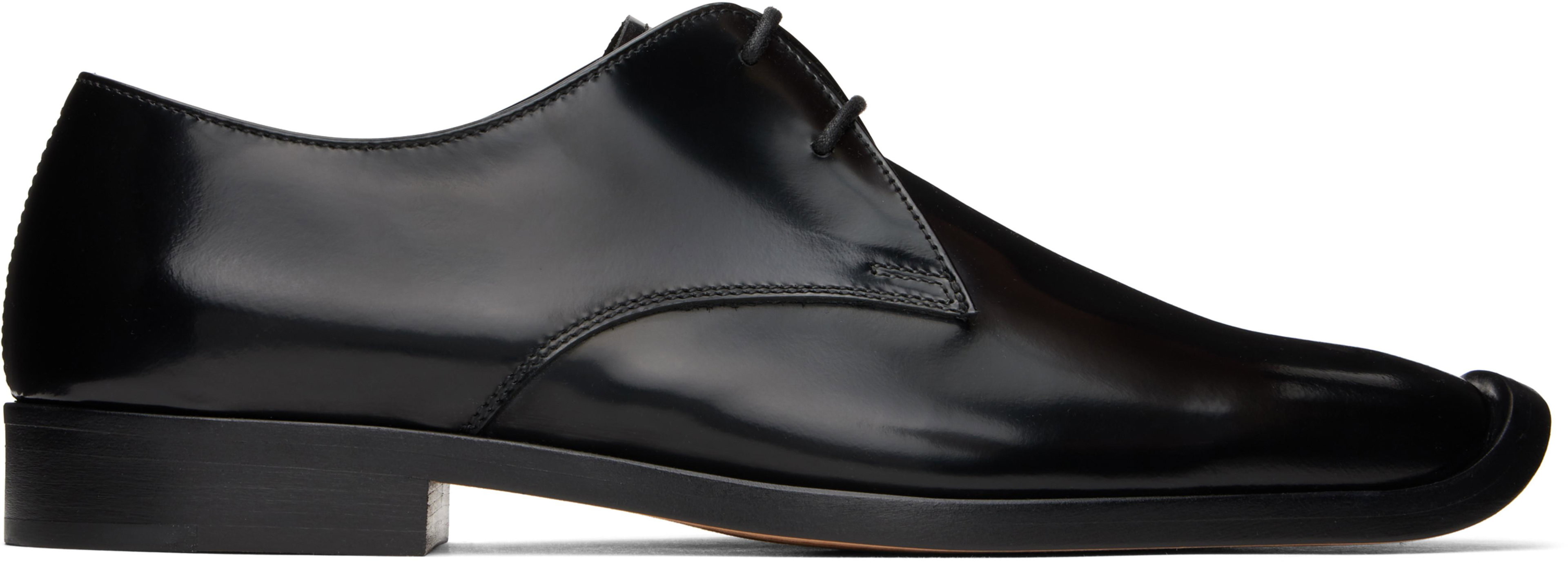 Black Comma Lace-Up Derbys by BOTTEGA VENETA