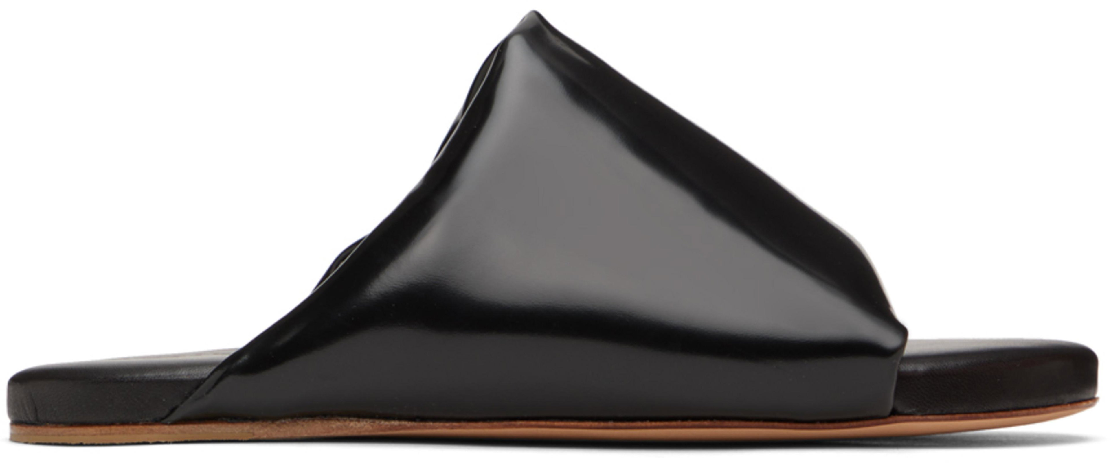 Black Cushion Slides by BOTTEGA VENETA
