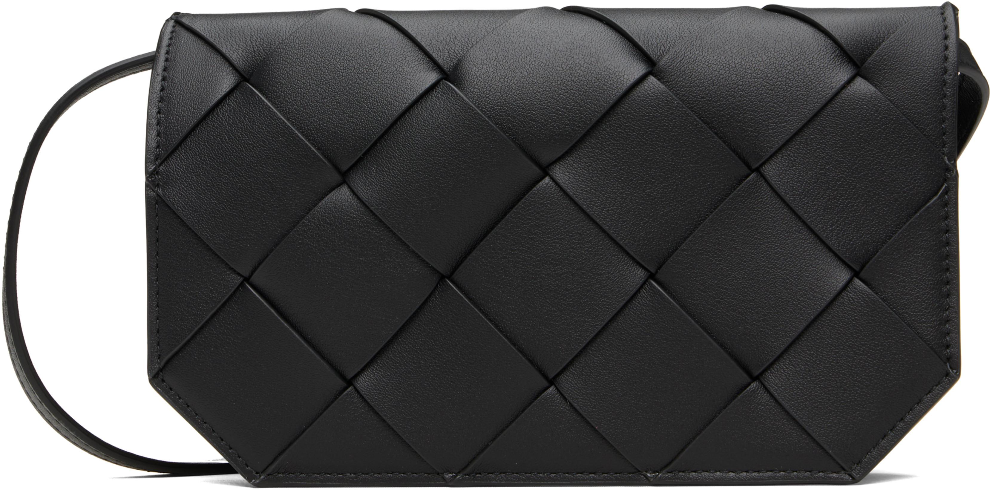 Black Diago Phone Pouch by BOTTEGA VENETA