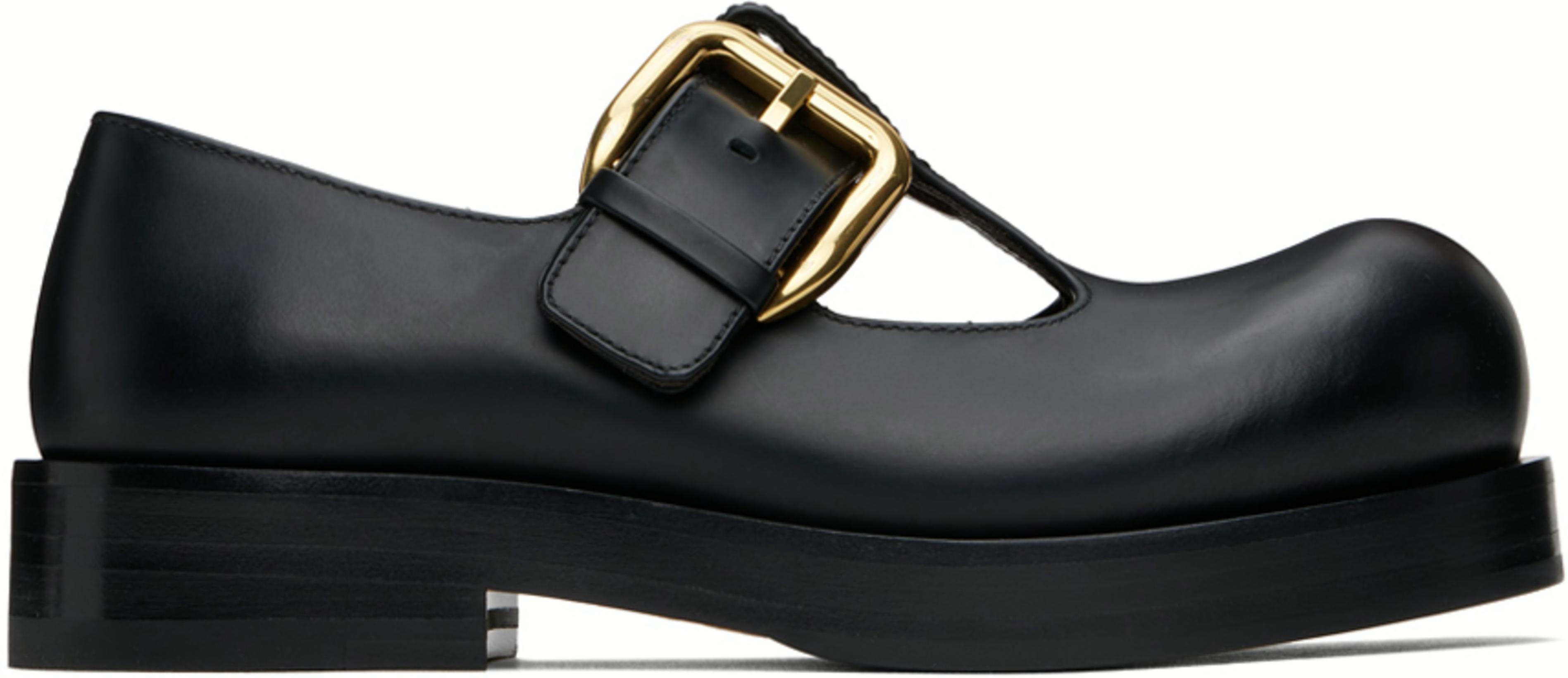Black Helium Mary-Jane Loafers by BOTTEGA VENETA