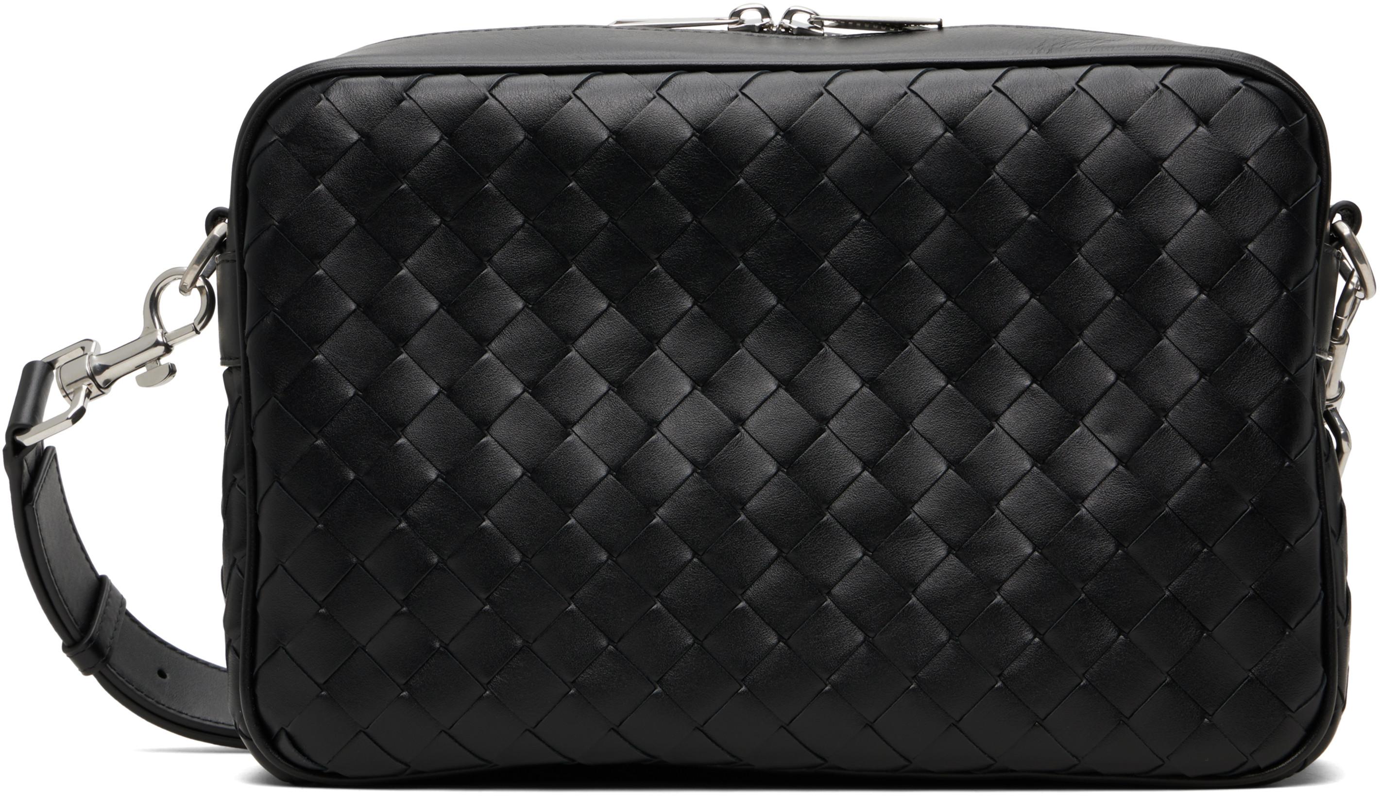 Black Intrecciato Camera Bag by BOTTEGA VENETA