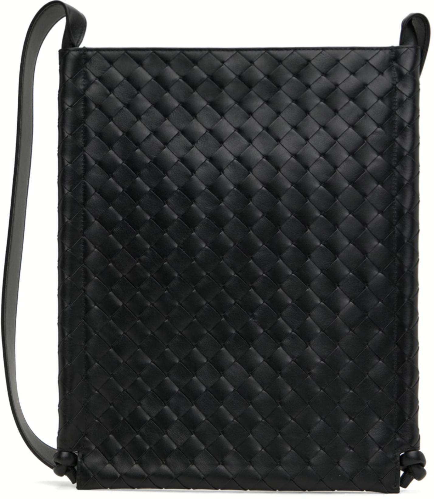 Black Large Flat Loop Pouch by BOTTEGA VENETA