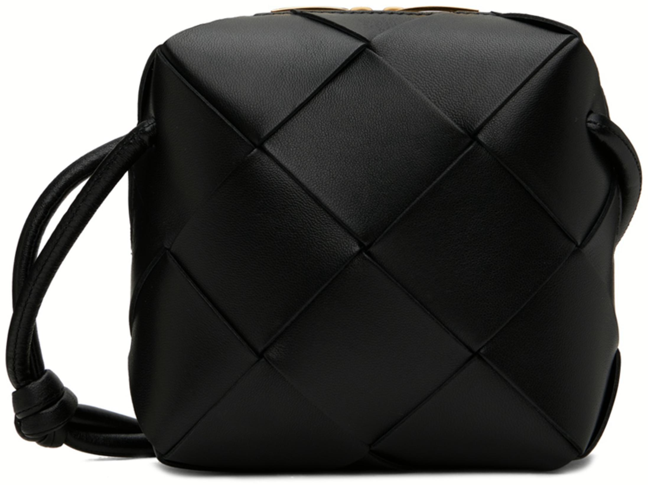 Black Mini Cassette Camera Bag by BOTTEGA VENETA