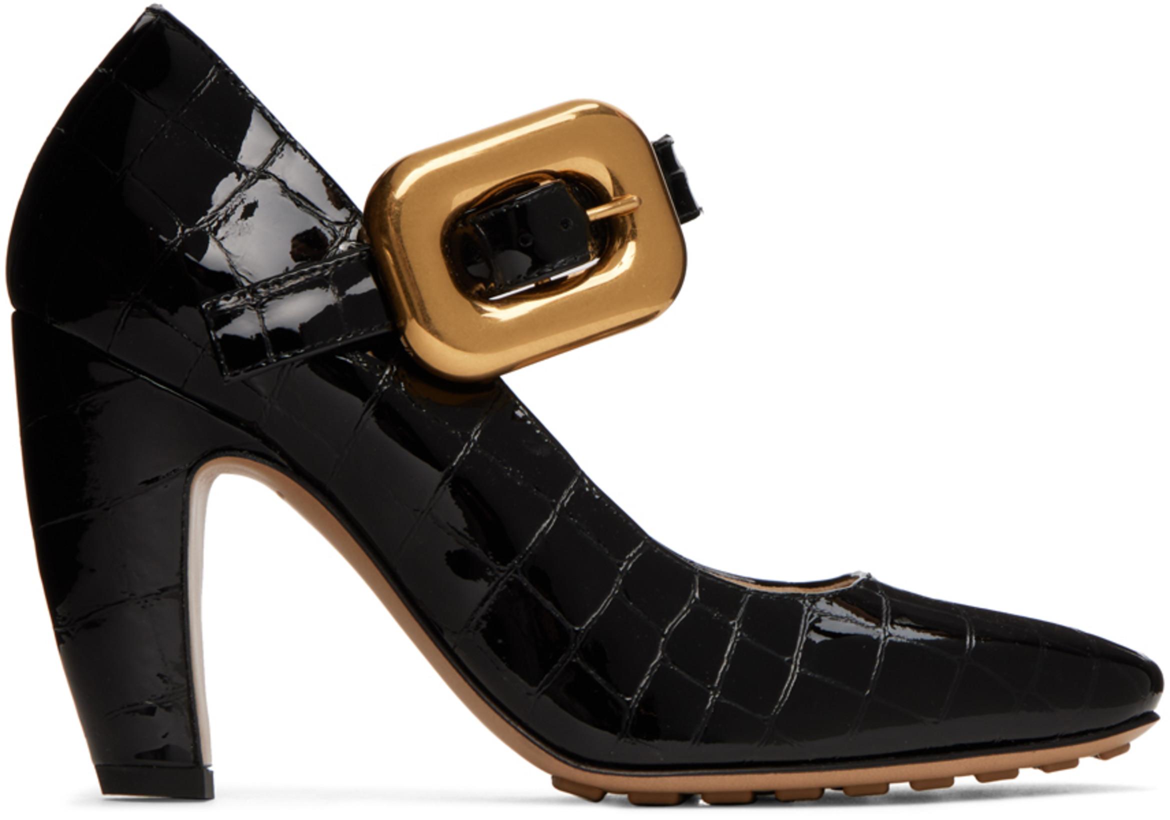 Black Mostra Mary-Jane Heels by BOTTEGA VENETA