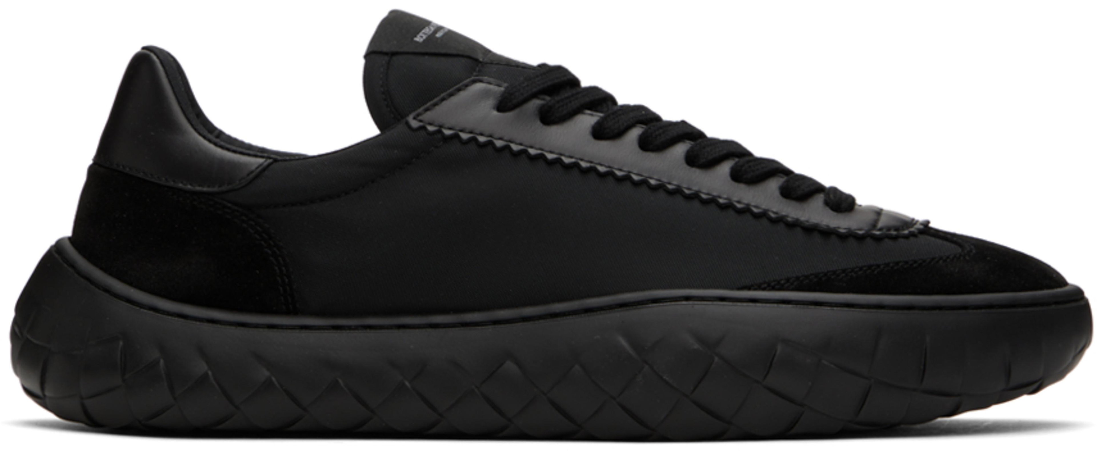 Black Nylon & Suede Sneakers by BOTTEGA VENETA