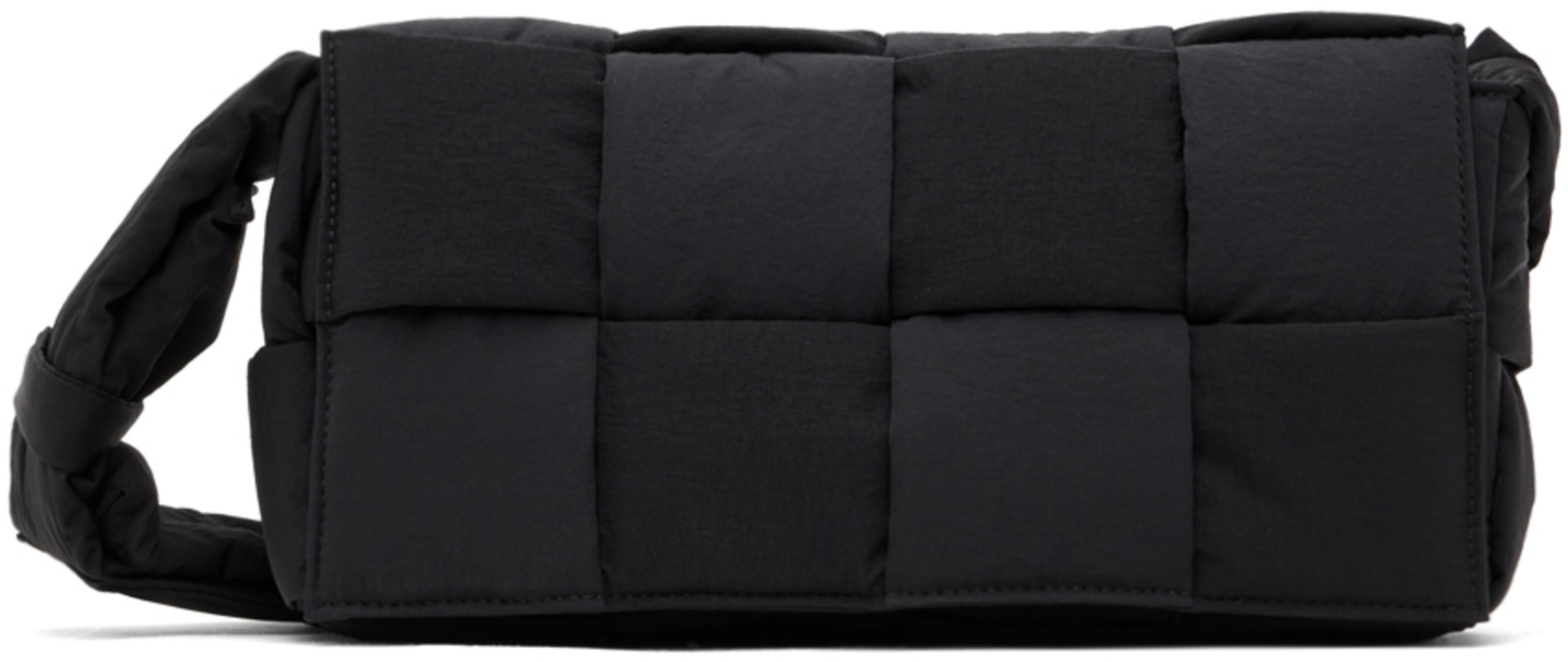 Black Padded Cassette Messenger Bag by BOTTEGA VENETA