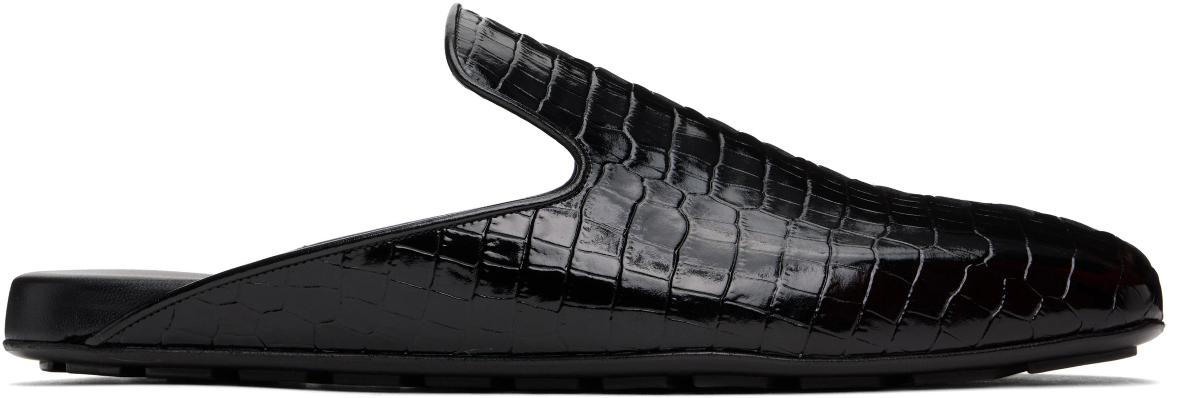 Black Roma Slippers by BOTTEGA VENETA