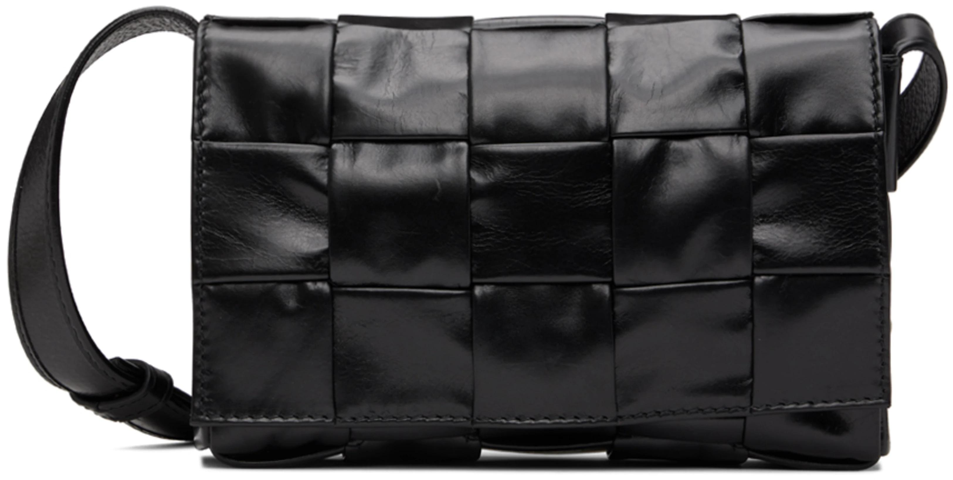 Black Small Cassette Messenger Bag by BOTTEGA VENETA