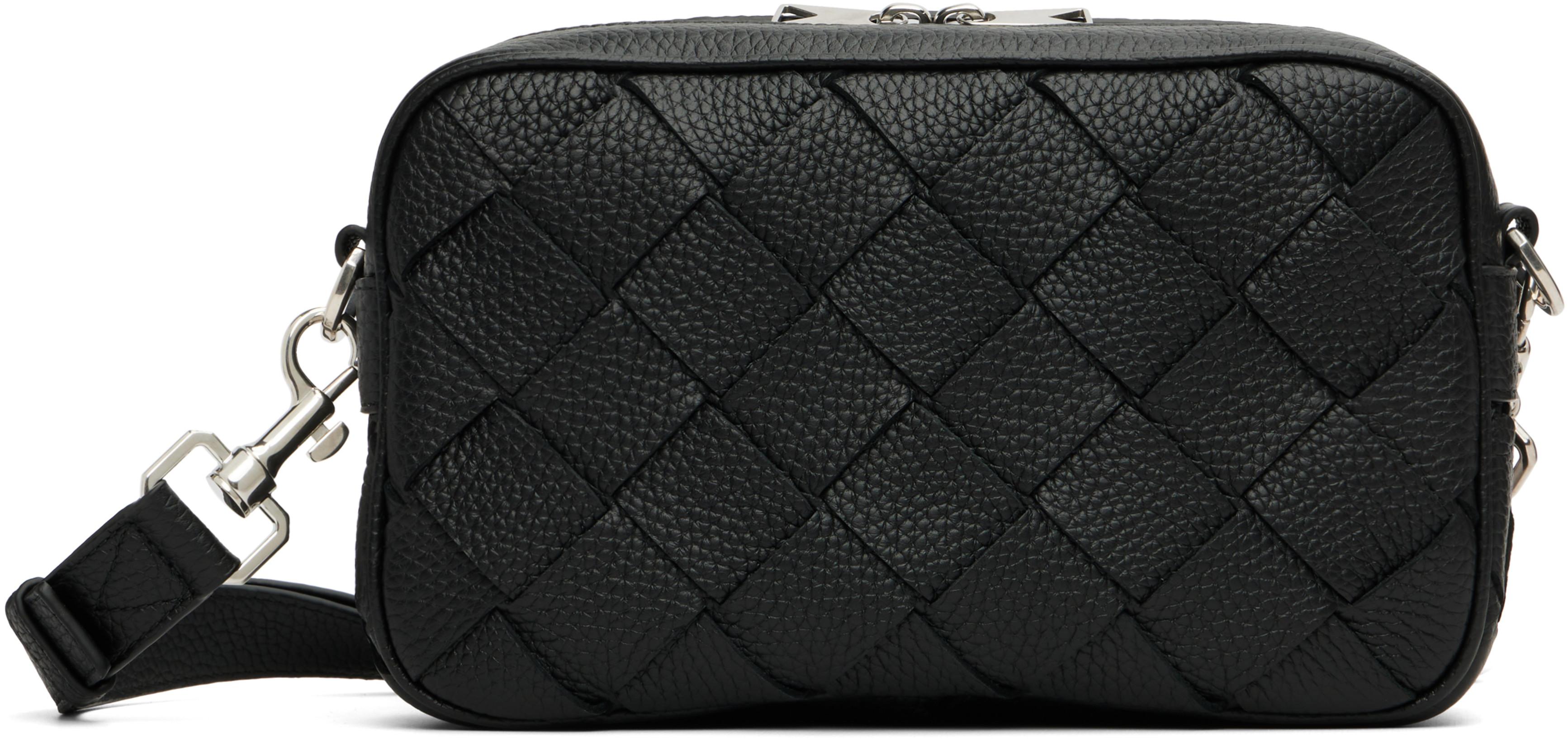 Black Small Intrecciato Camera Bag by BOTTEGA VENETA