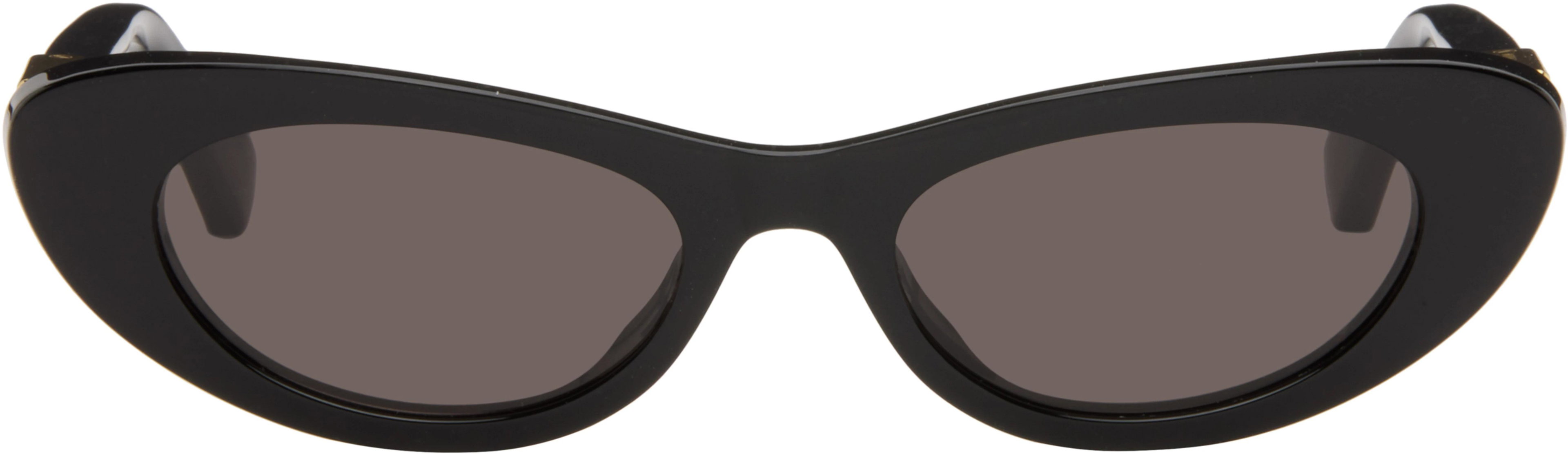 Black Snap Sunglasses by BOTTEGA VENETA