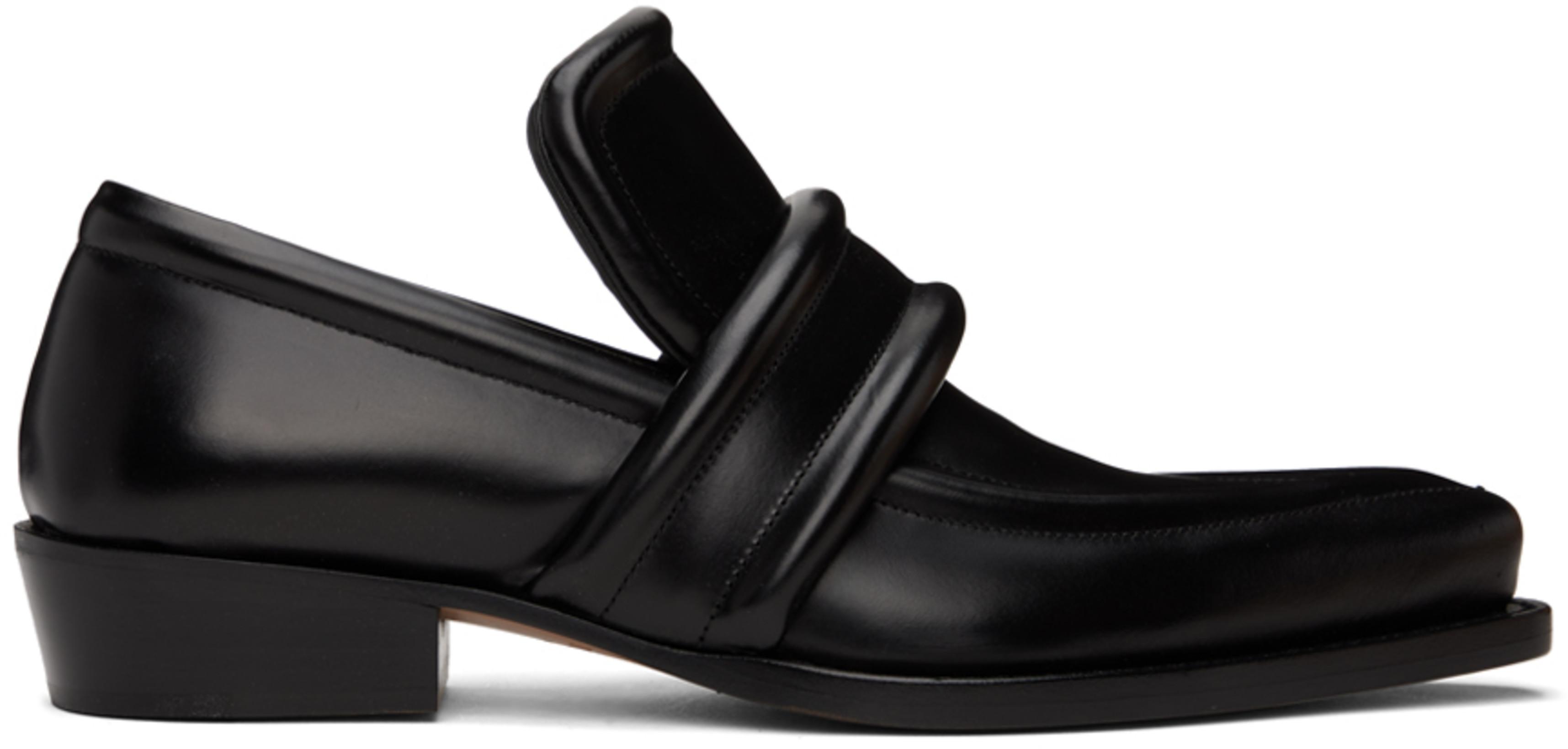 Black Spada Loafers by BOTTEGA VENETA