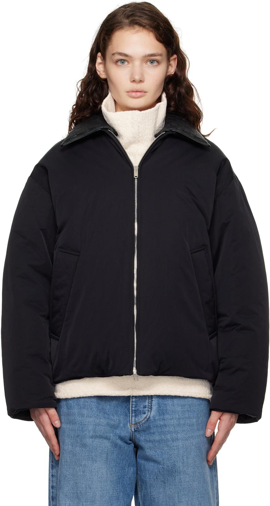 Black Tech Nylon Down Jacket by BOTTEGA VENETA