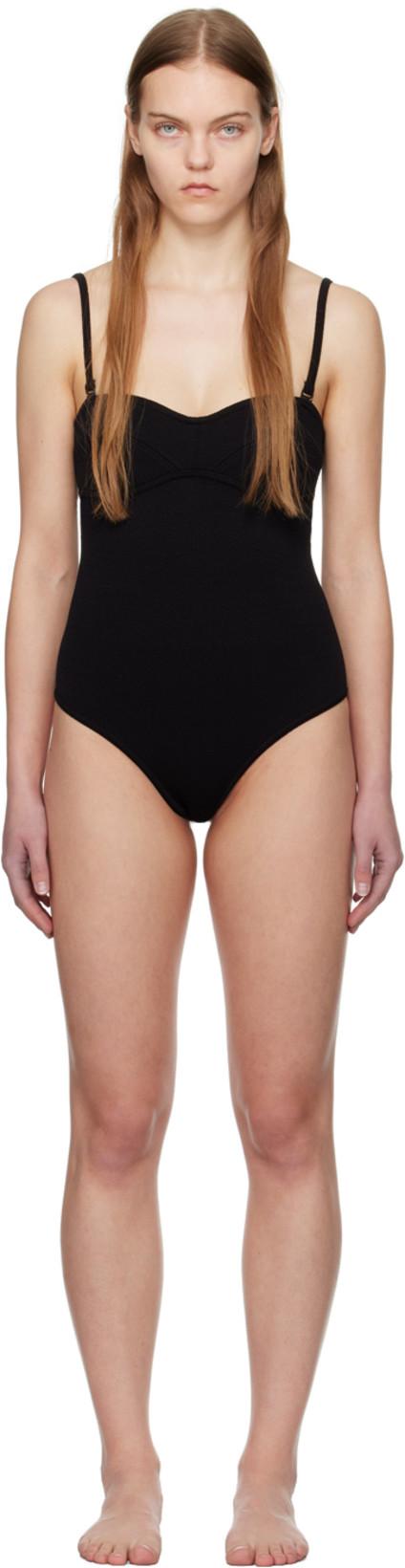 Black Textured Bodysuit by BOTTEGA VENETA