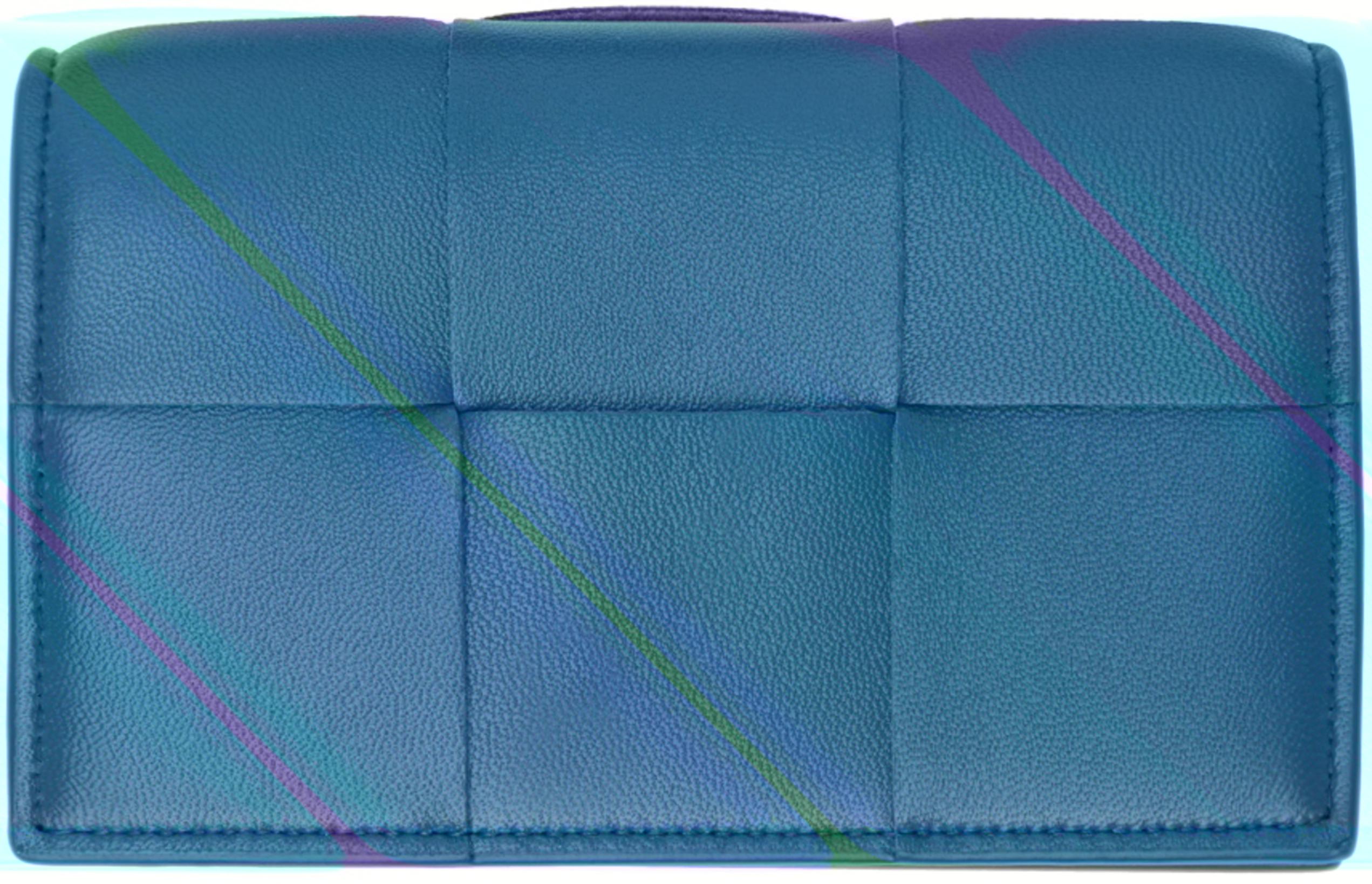 Blue Cassette Card Holder by BOTTEGA VENETA