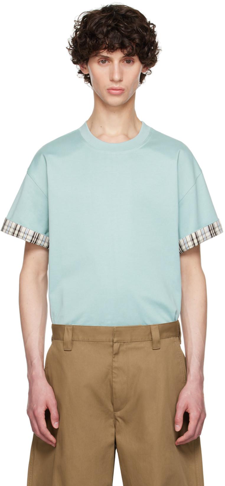 Blue Double Layer T-Shirt by BOTTEGA VENETA