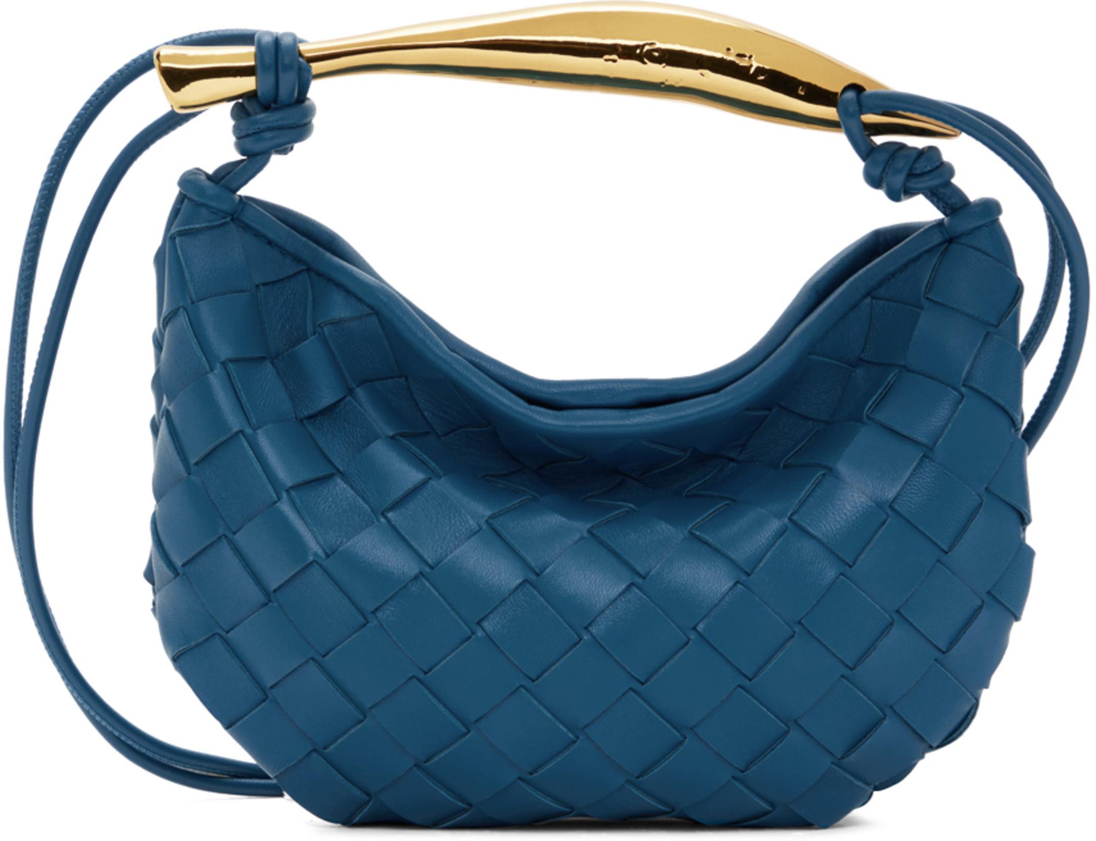 Blue Mini Sardine Bag by BOTTEGA VENETA