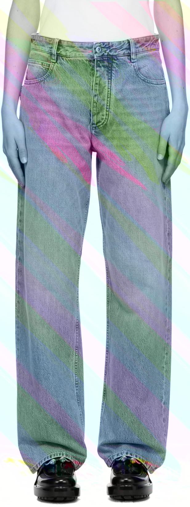 Blue Straight-Leg Jeans by BOTTEGA VENETA