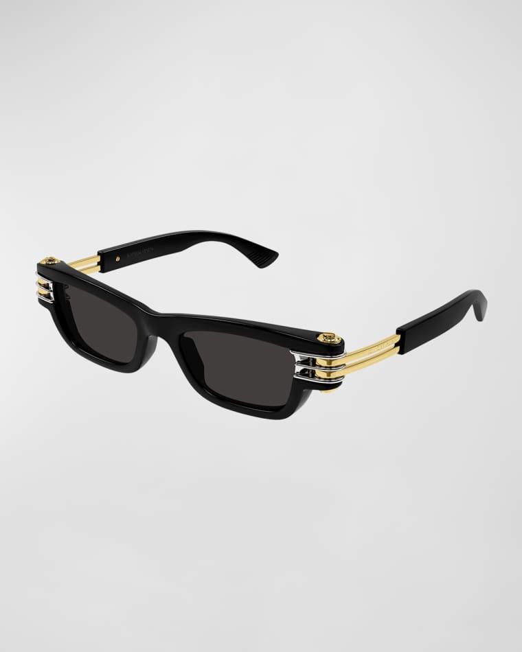 Bolt Plastic Rectangle Sunglasses by BOTTEGA VENETA