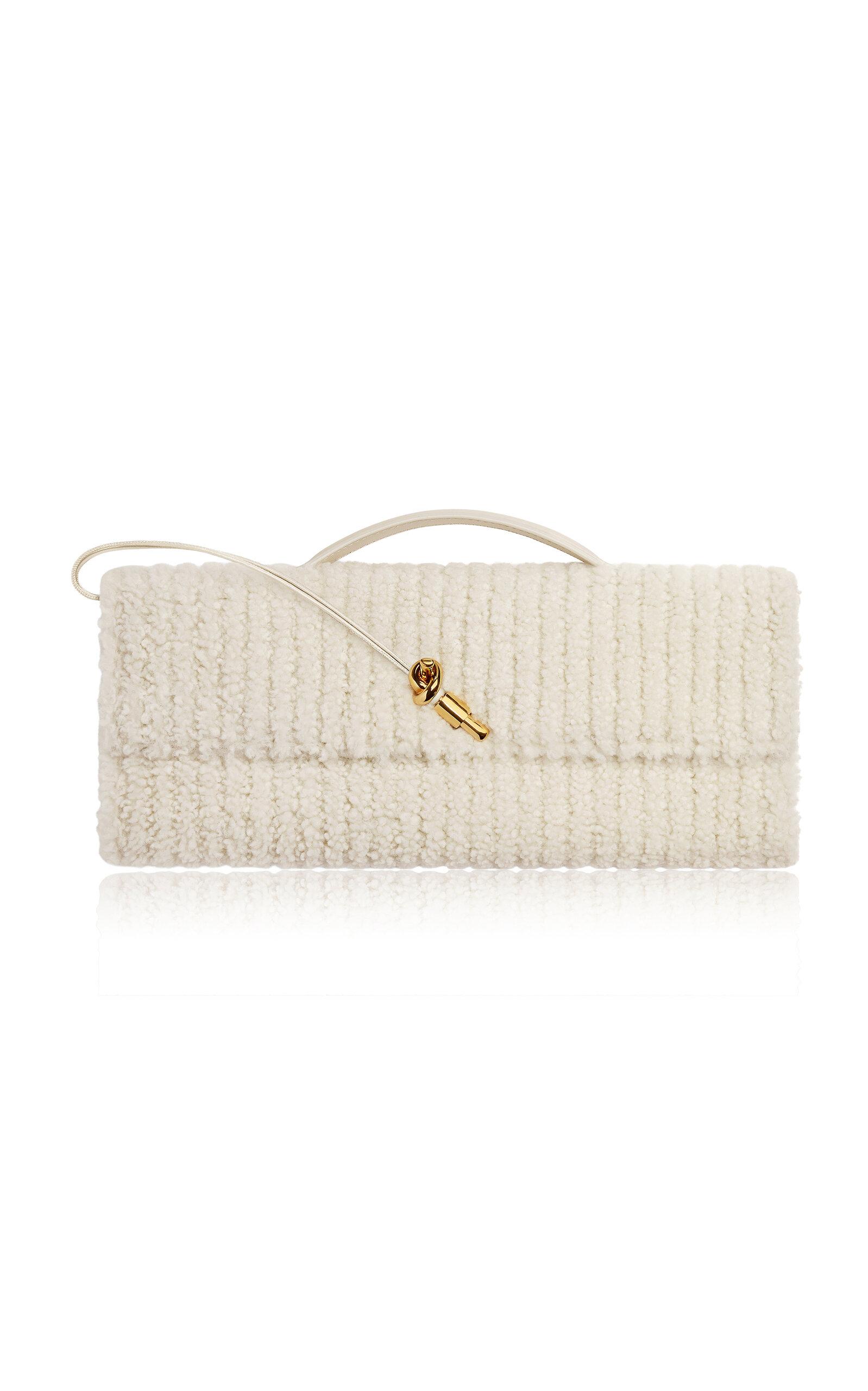 Bottega Veneta Andiamo Corduroy-Shearling Clutch - Moda Operandi by BOTTEGA VENETA