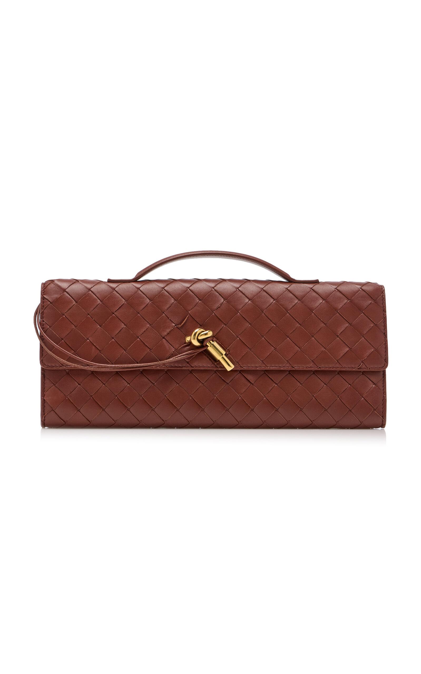 Bottega Veneta Andiamo Intrecciato Leather E/W Clutch - Moda Operandi by BOTTEGA VENETA