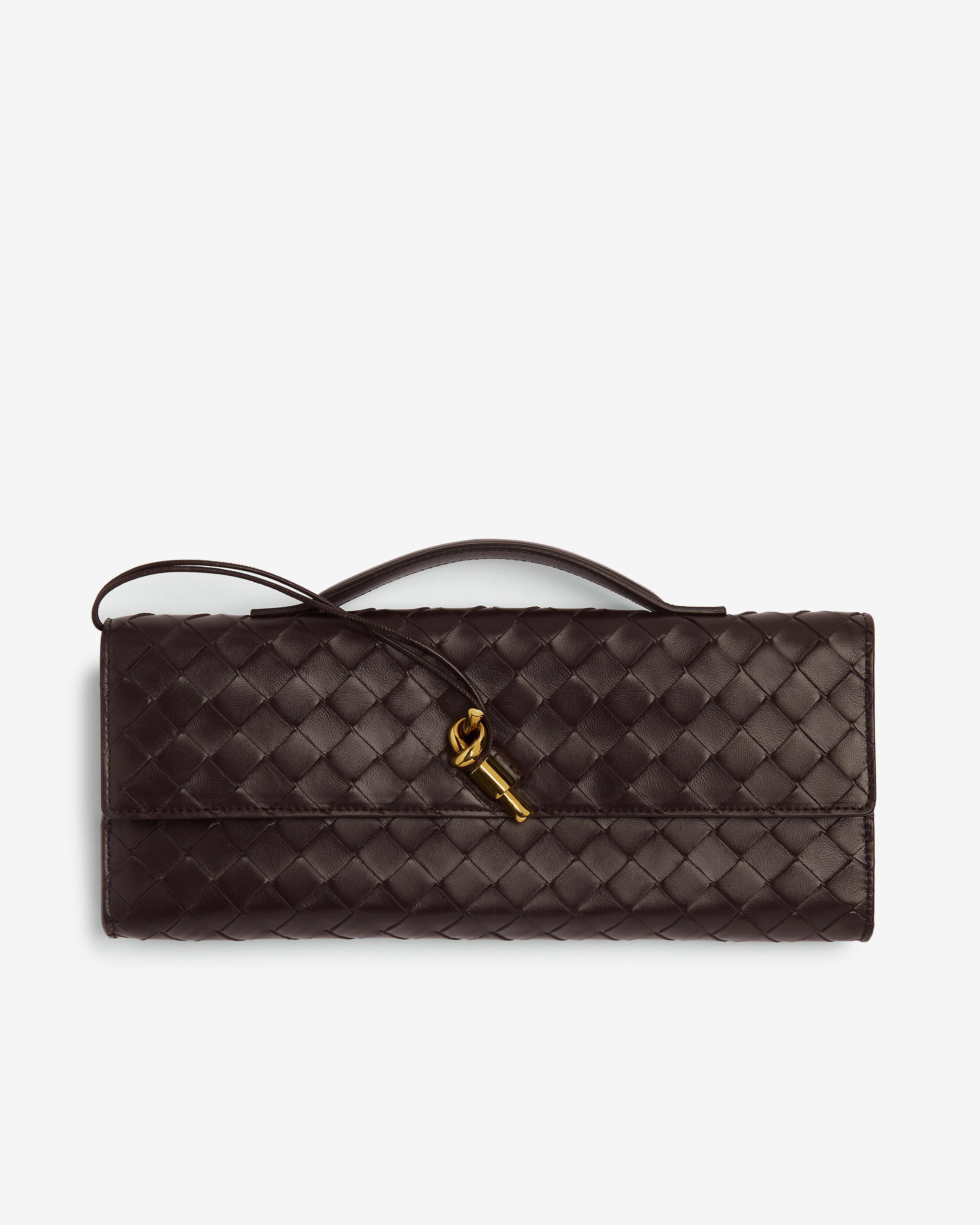 Bottega Veneta - Andiamo Long Clutch With Handle - (Fondant) by BOTTEGA VENETA