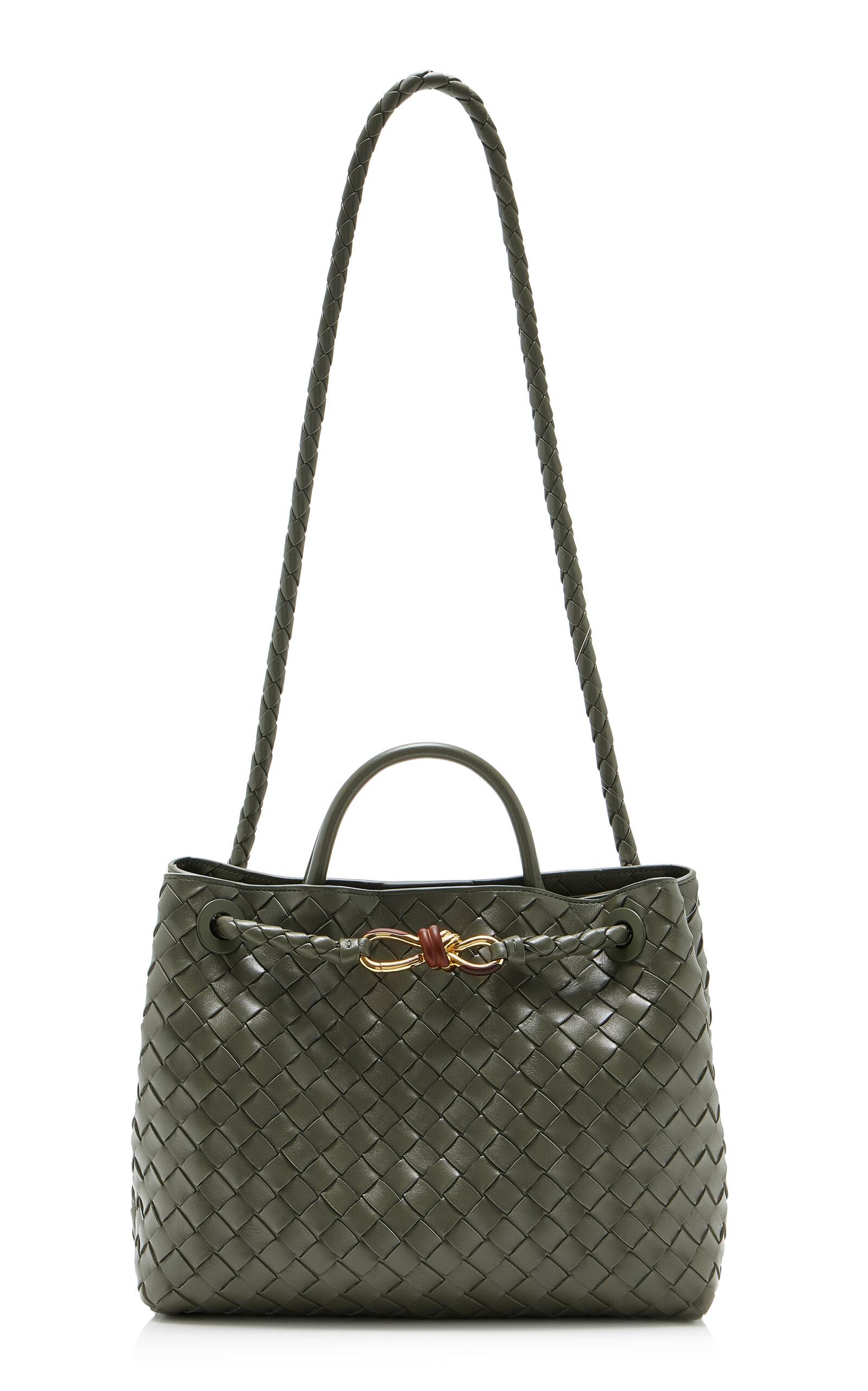 Bottega Veneta Andiamo Medium Intrecciato 15 Leather Bag - Moda Operandi by BOTTEGA VENETA