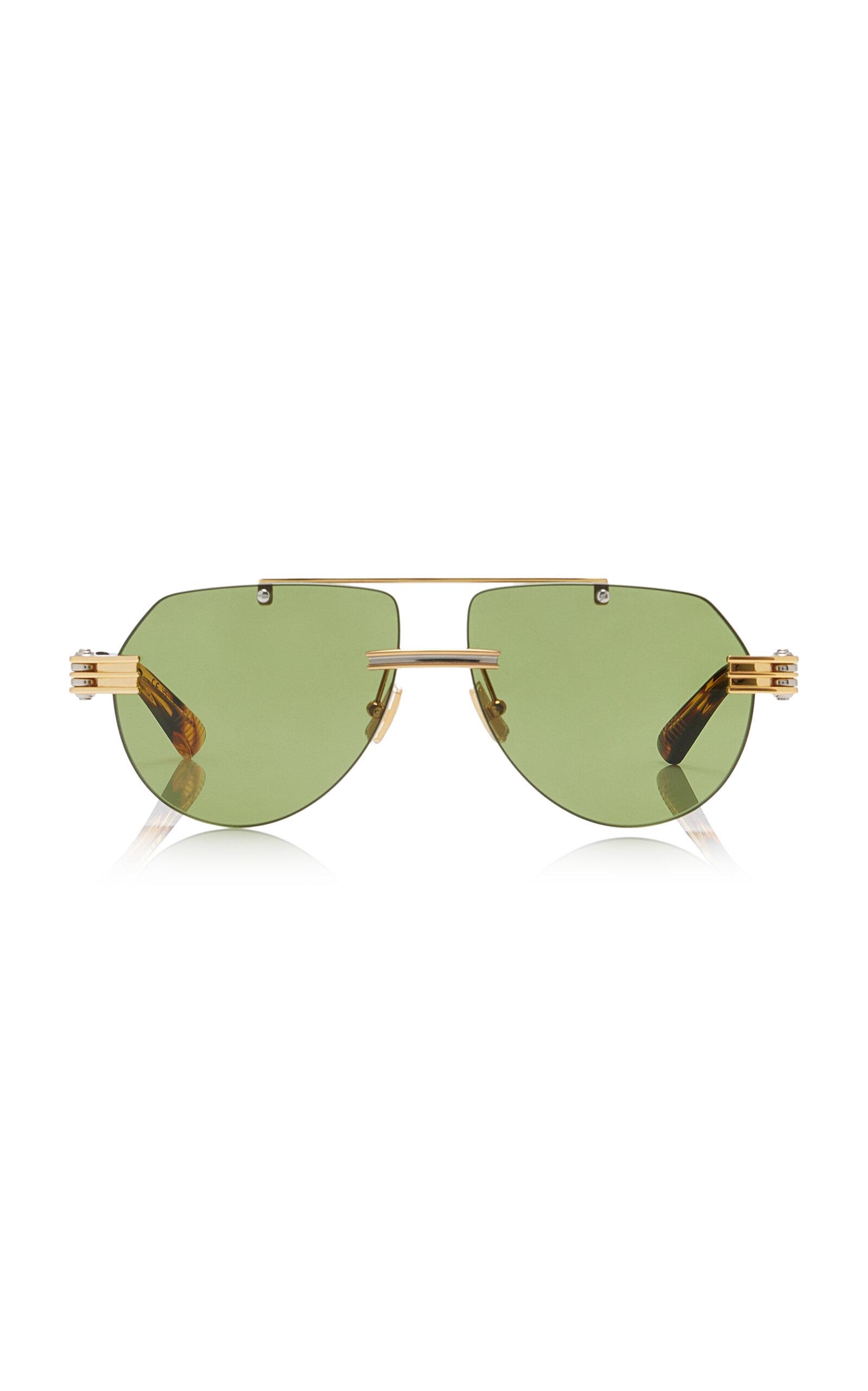 Bottega Veneta Aviator-Frame Metal Sunglasses - Moda Operandi by BOTTEGA VENETA