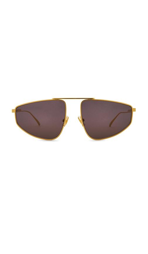Bottega Veneta Aviator Sunglasses in Metallic Gold by BOTTEGA VENETA