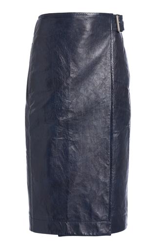 Bottega Veneta Belted Embossed-Leather Midi Pencil Skirt - Moda Operandi by BOTTEGA VENETA
