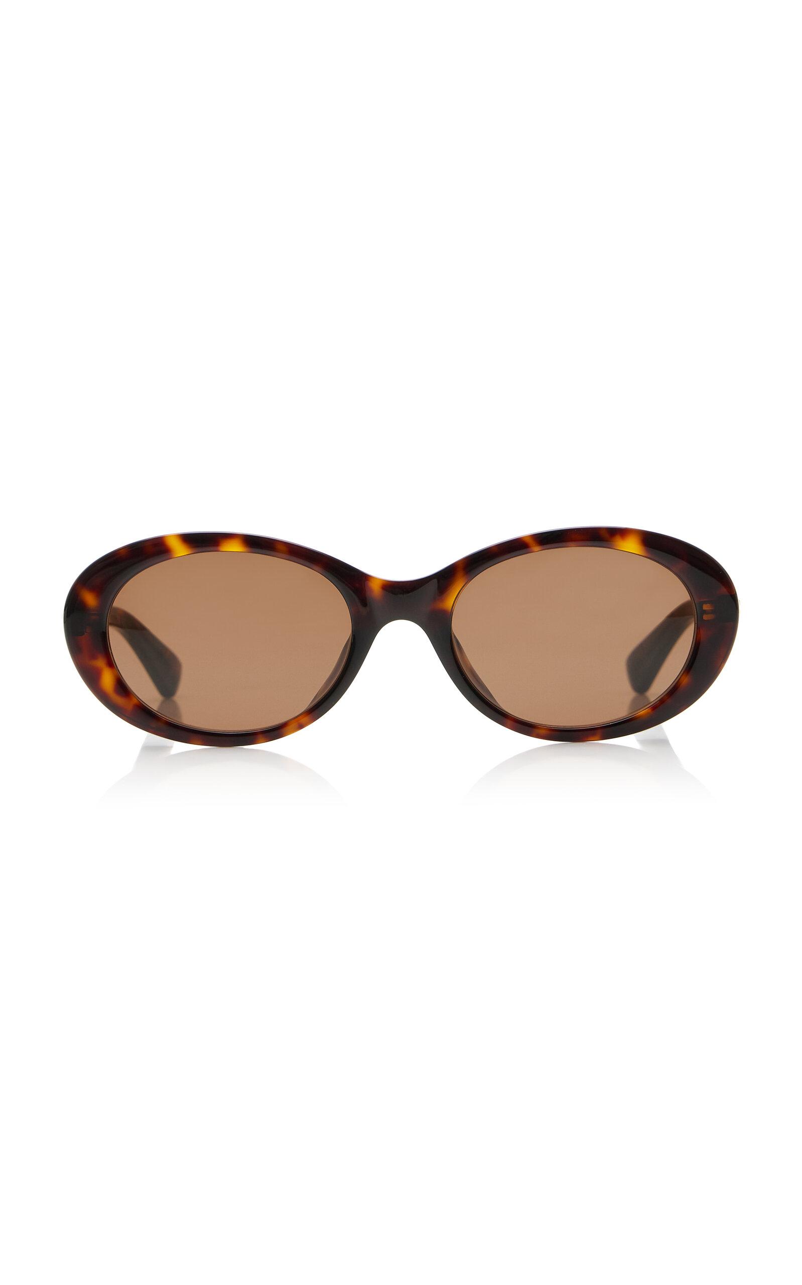 Bottega Veneta Black Oval-Frame Bio Injected Sunglasses - Moda Operandi by BOTTEGA VENETA