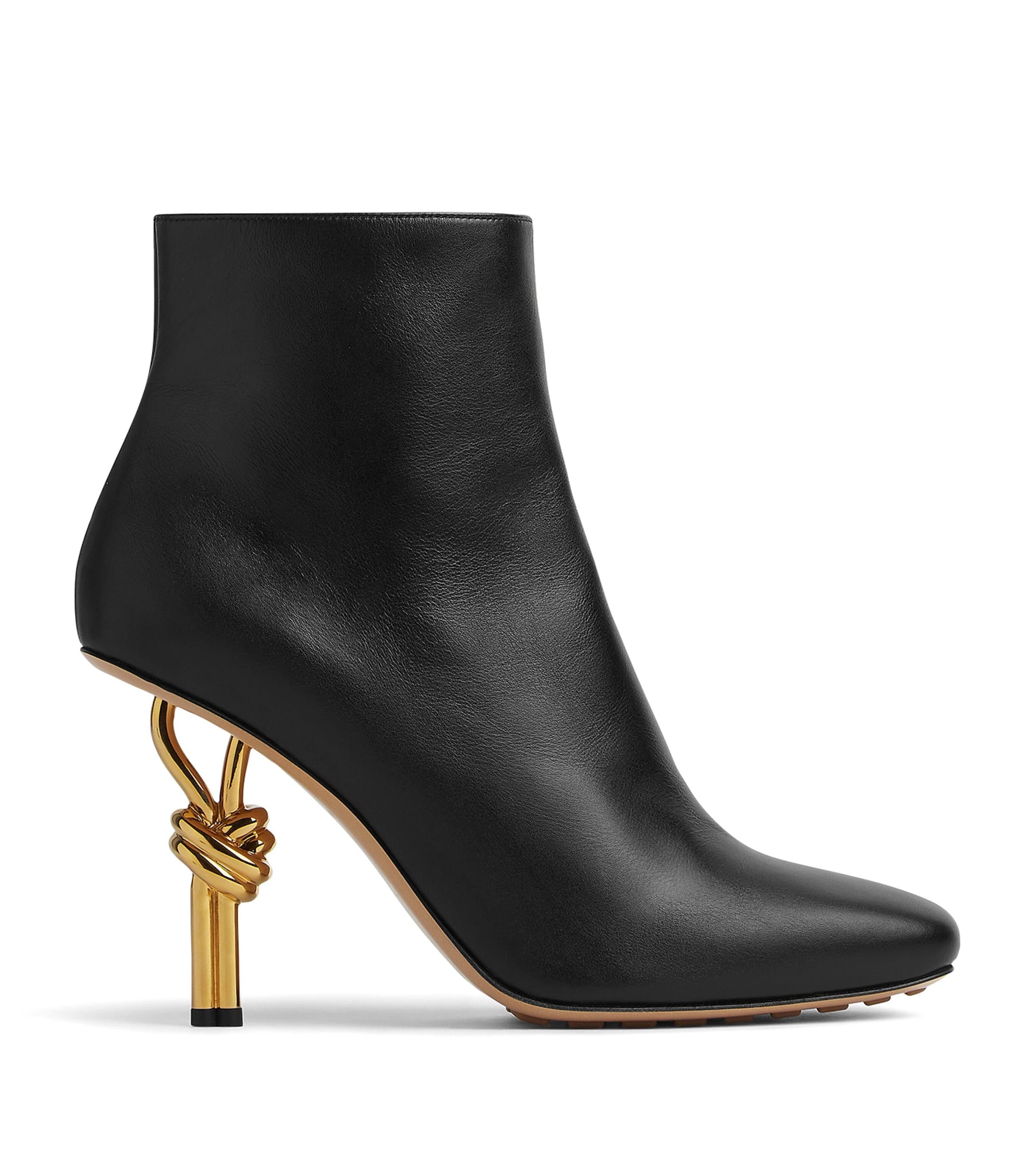 Bottega Veneta Calfskin Heeled Ankle Boots 90 by BOTTEGA VENETA