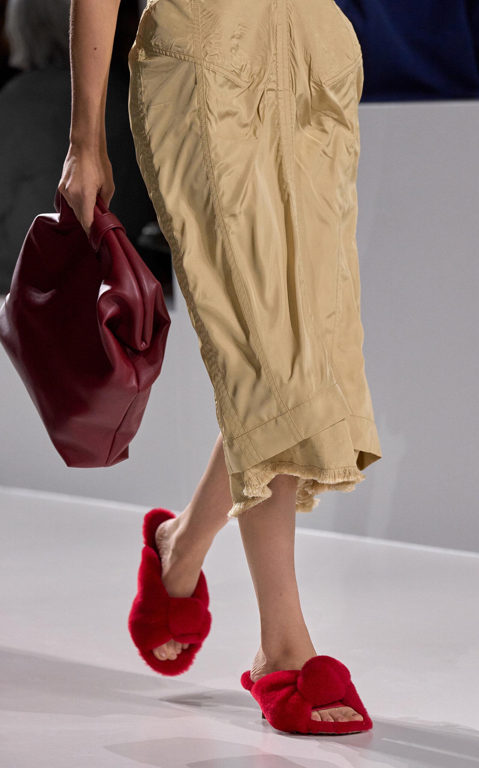 Bottega Veneta Cherry Kitten Heel Mule Sandal - Moda Operandi by BOTTEGA VENETA