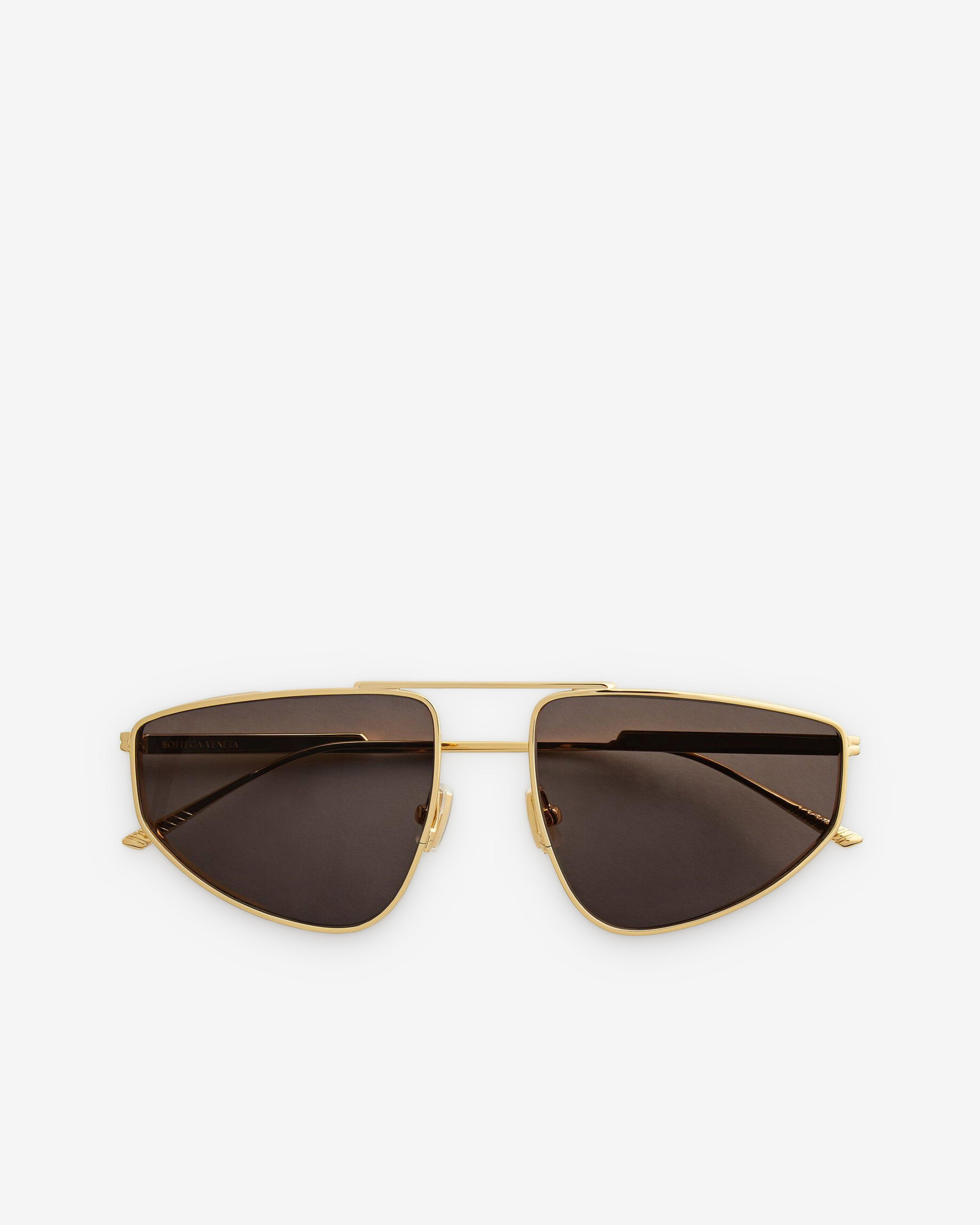 Bottega Veneta - Classic Aviator Sunglasses - (Gold / Grey) by BOTTEGA VENETA