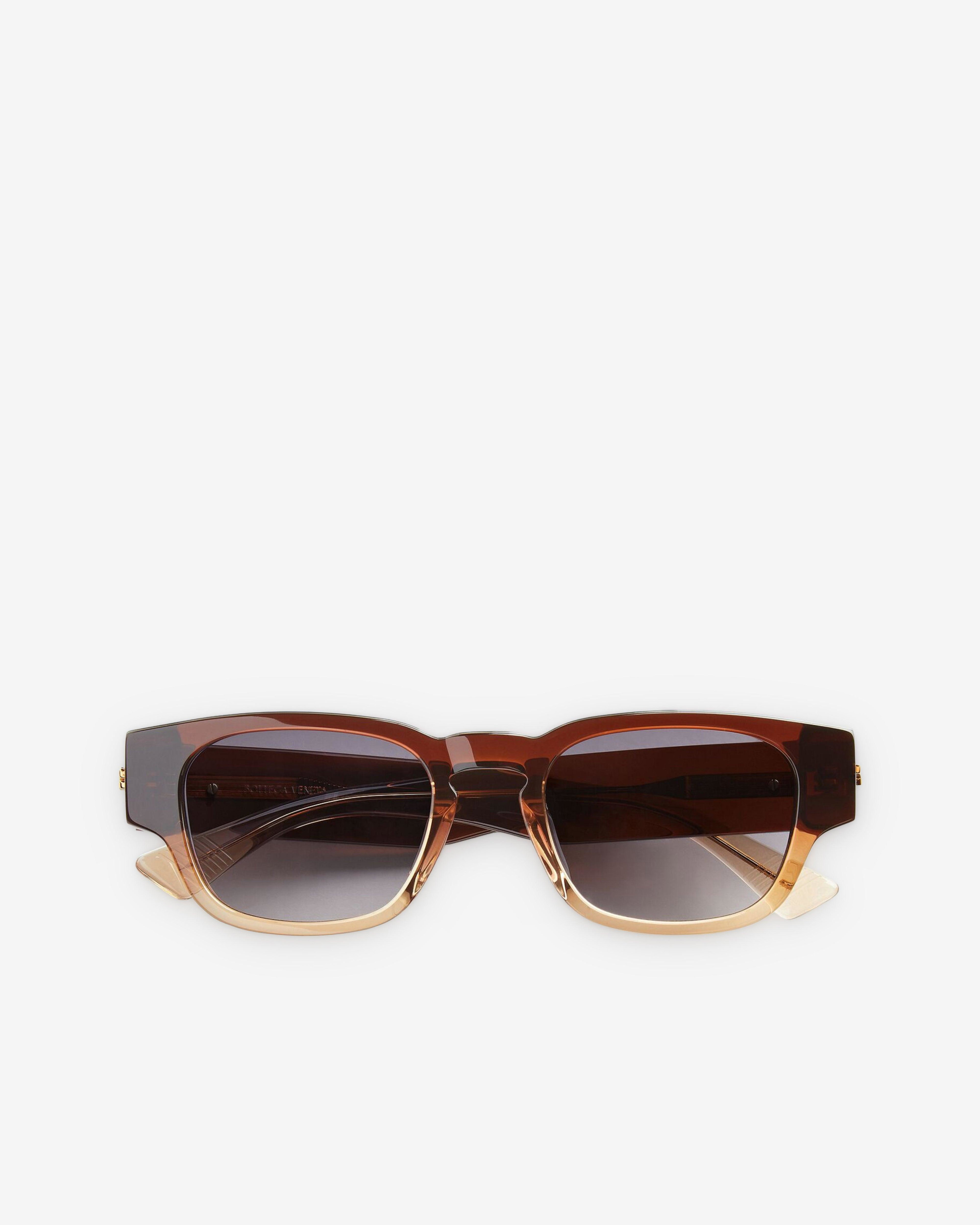 Bottega Veneta - Classic Panthos Sunglasses - (Brown / Grey) by BOTTEGA VENETA
